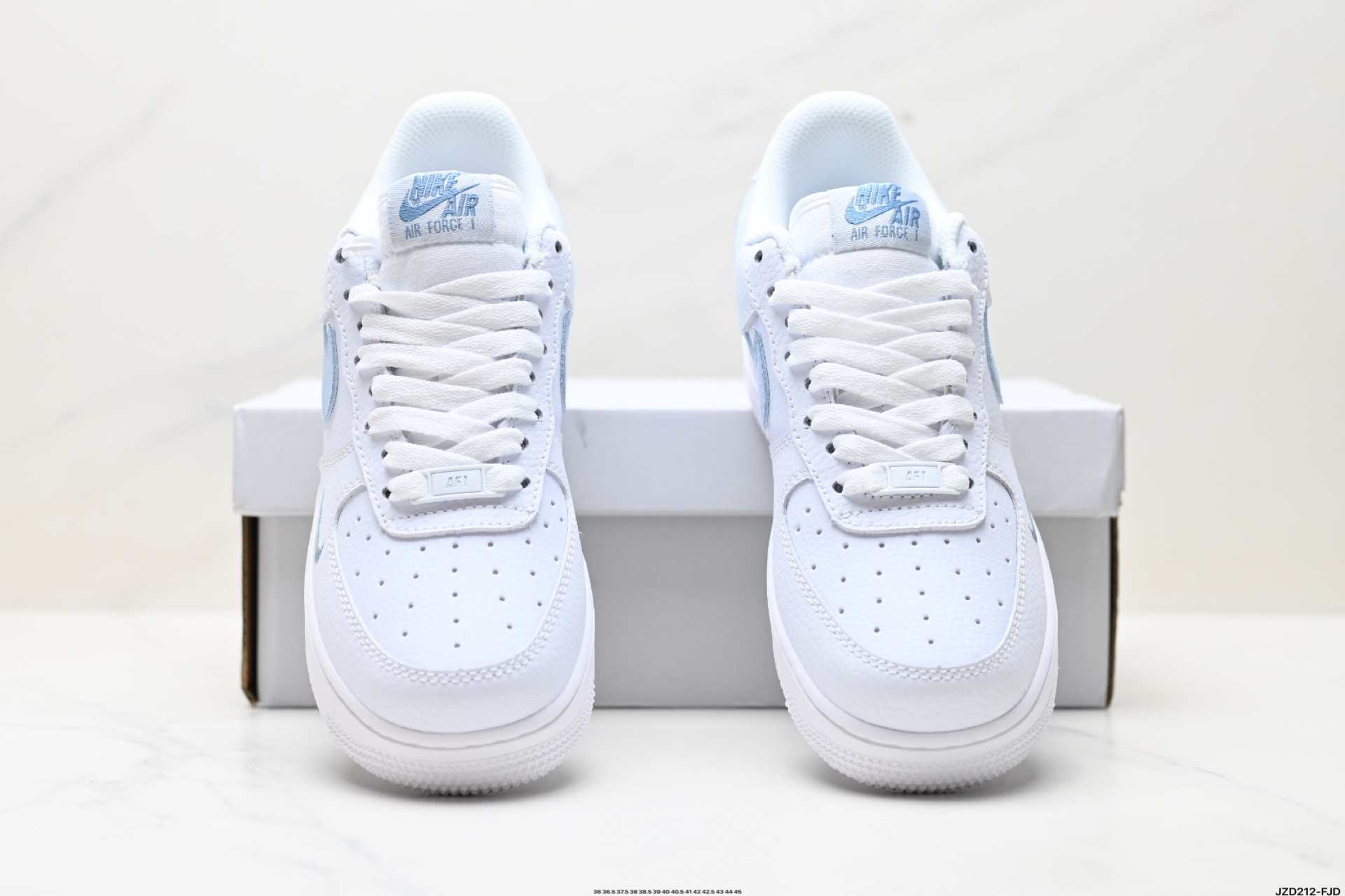 Nike Air Force 1 '07: Iconic Low-Top Sneakers - White/Light Blue Accents 8 i1746811977482 5439 0 6