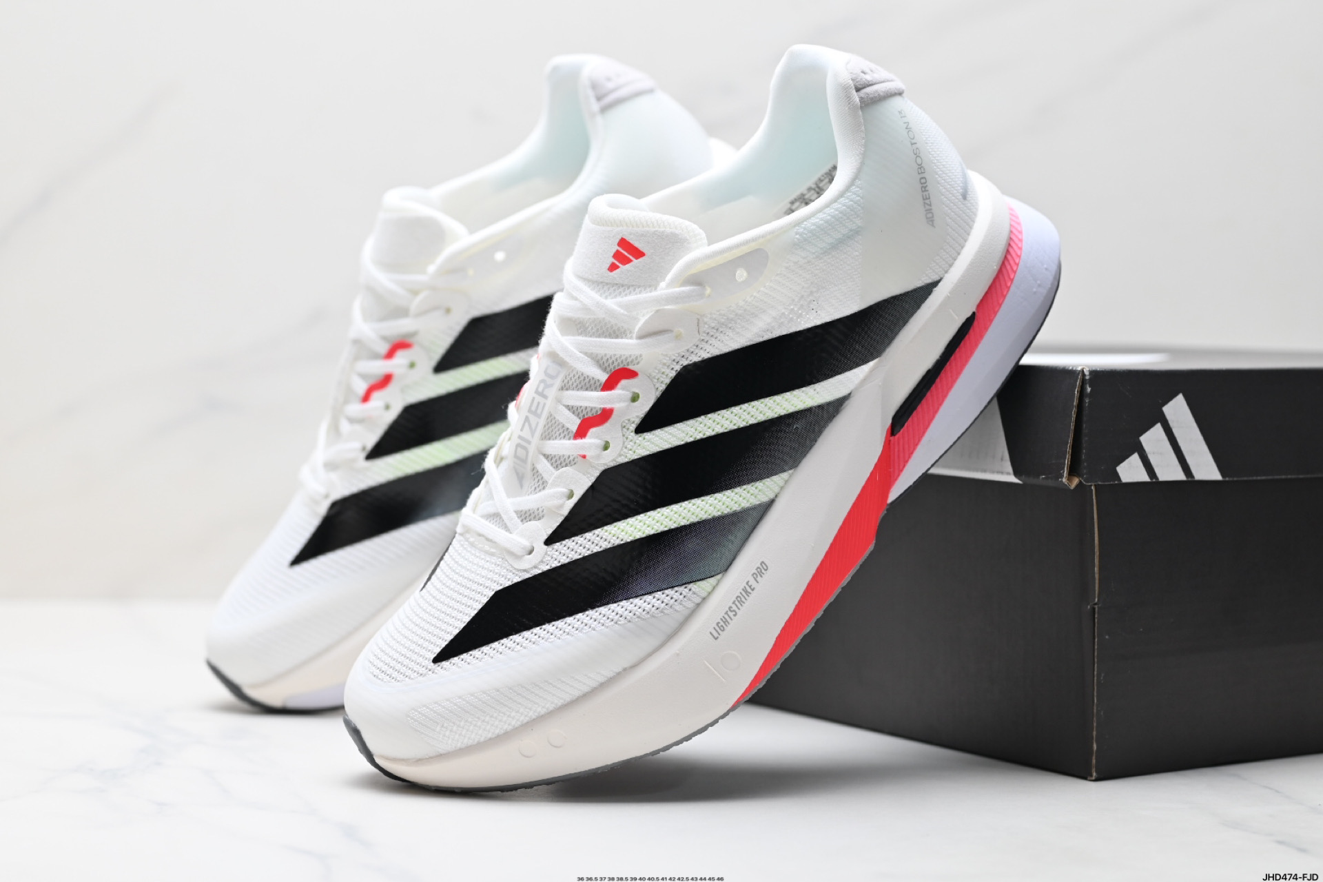 阿迪达斯adidas adizero BOSTON 13 透气网眼竞速跑鞋Boost 缓震底 后跟加厚 呵护脚后跟 JR4791