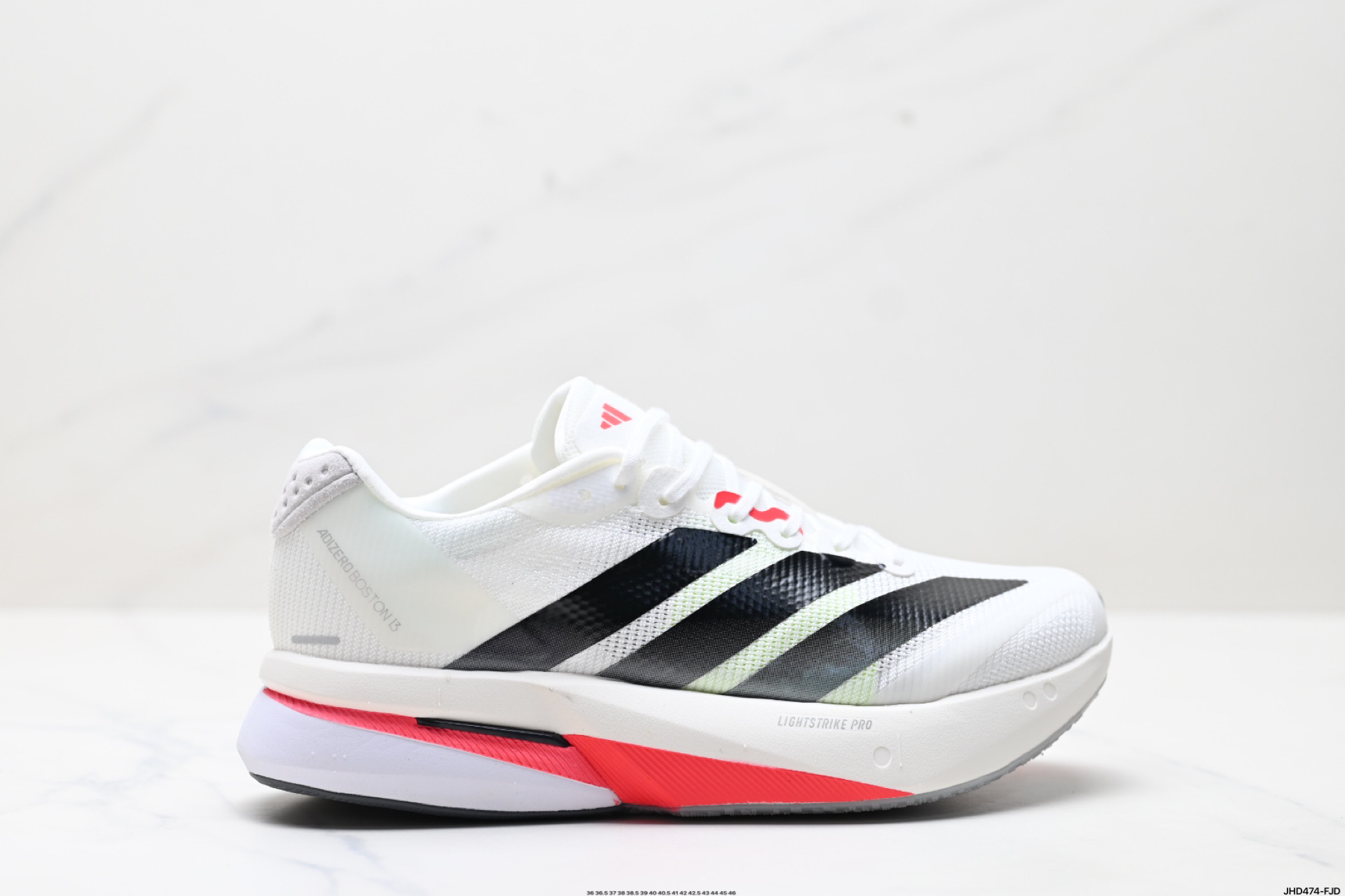 阿迪达斯adidas adizero BOSTON 13 透气网眼竞速跑鞋Boost 缓震底 后跟加厚 呵护脚后跟 JR4791