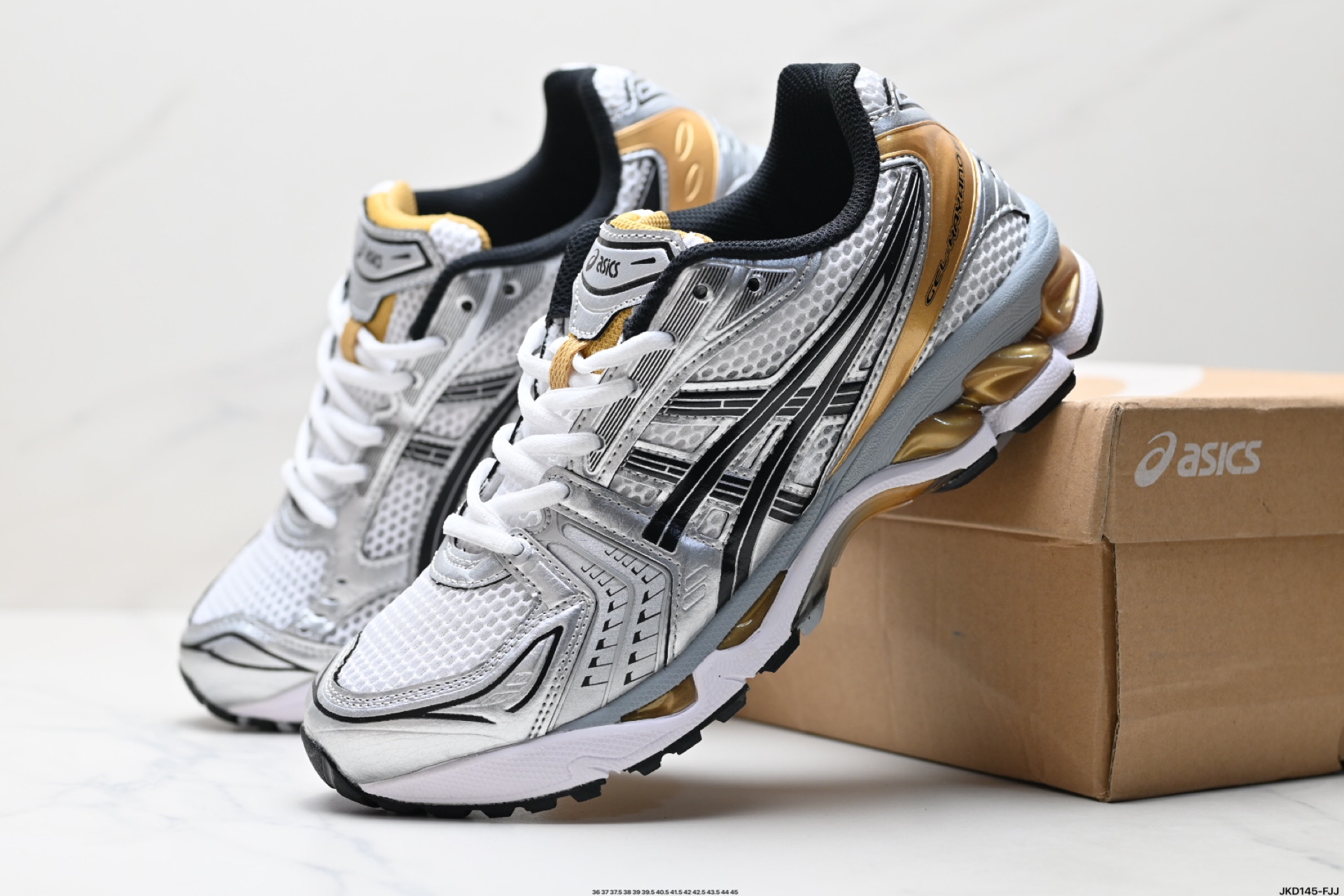 Asics Gel-Kayano 14 Silver/Gold Running Shoes - Breathable and Comfortable 2 i1746897712613 146 0 7