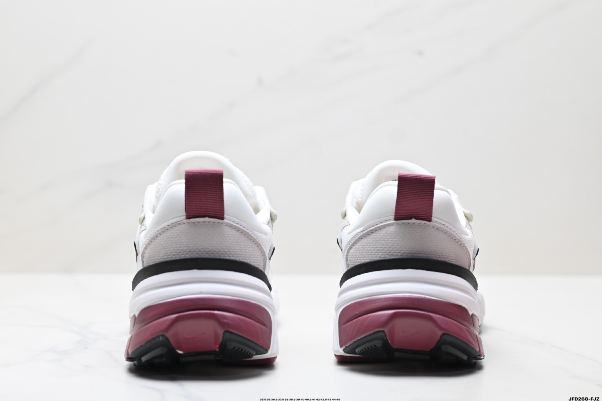 Nike V2K Run Running Shoes - Retro Style, Breathable Mesh, White/Maroon 7 i1746977581812 2987 0 5