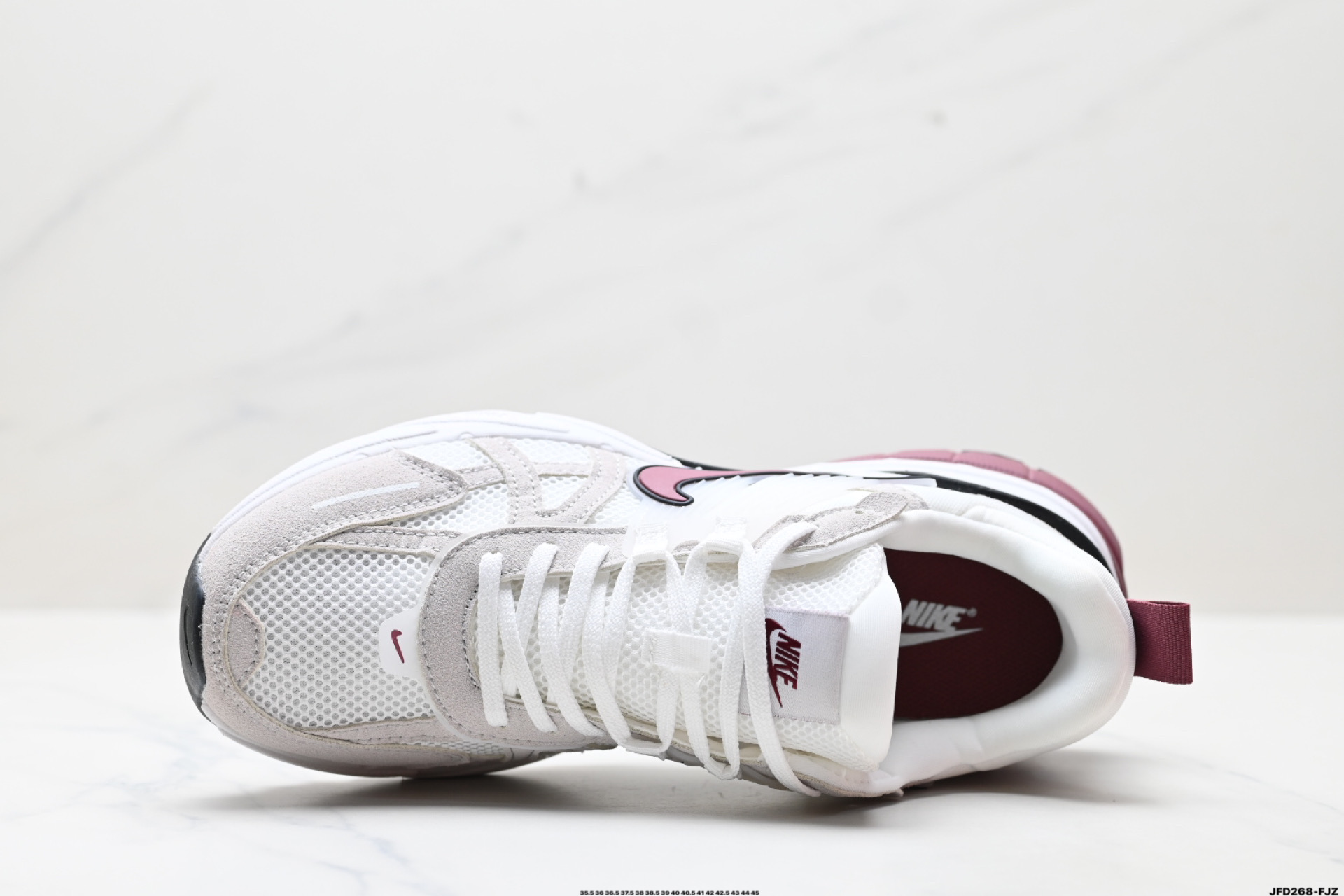 Nike V2K Run Running Shoes - Retro Style, Breathable Mesh, White/Maroon 3 i1746977581812 7357 0 1
