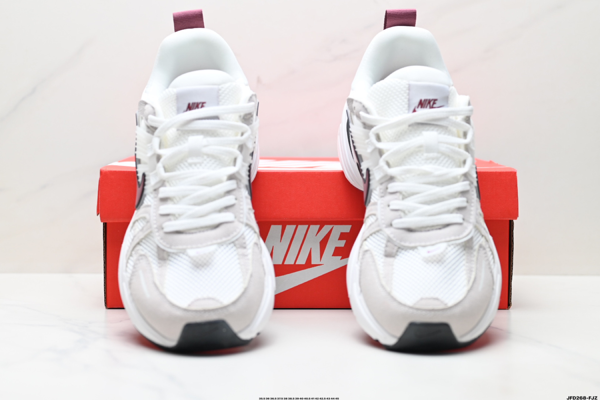 Nike V2K Run Running Shoes - Retro Style, Breathable Mesh, White/Maroon 8 i1746977587902 1675 0 6