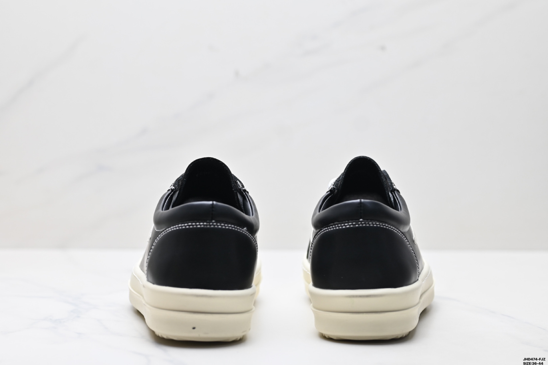 RICK OWENS Hollywood Leather Low-Top Sneakers - Round Toe Lace-Up 7 i1746981004214 6595 0 5