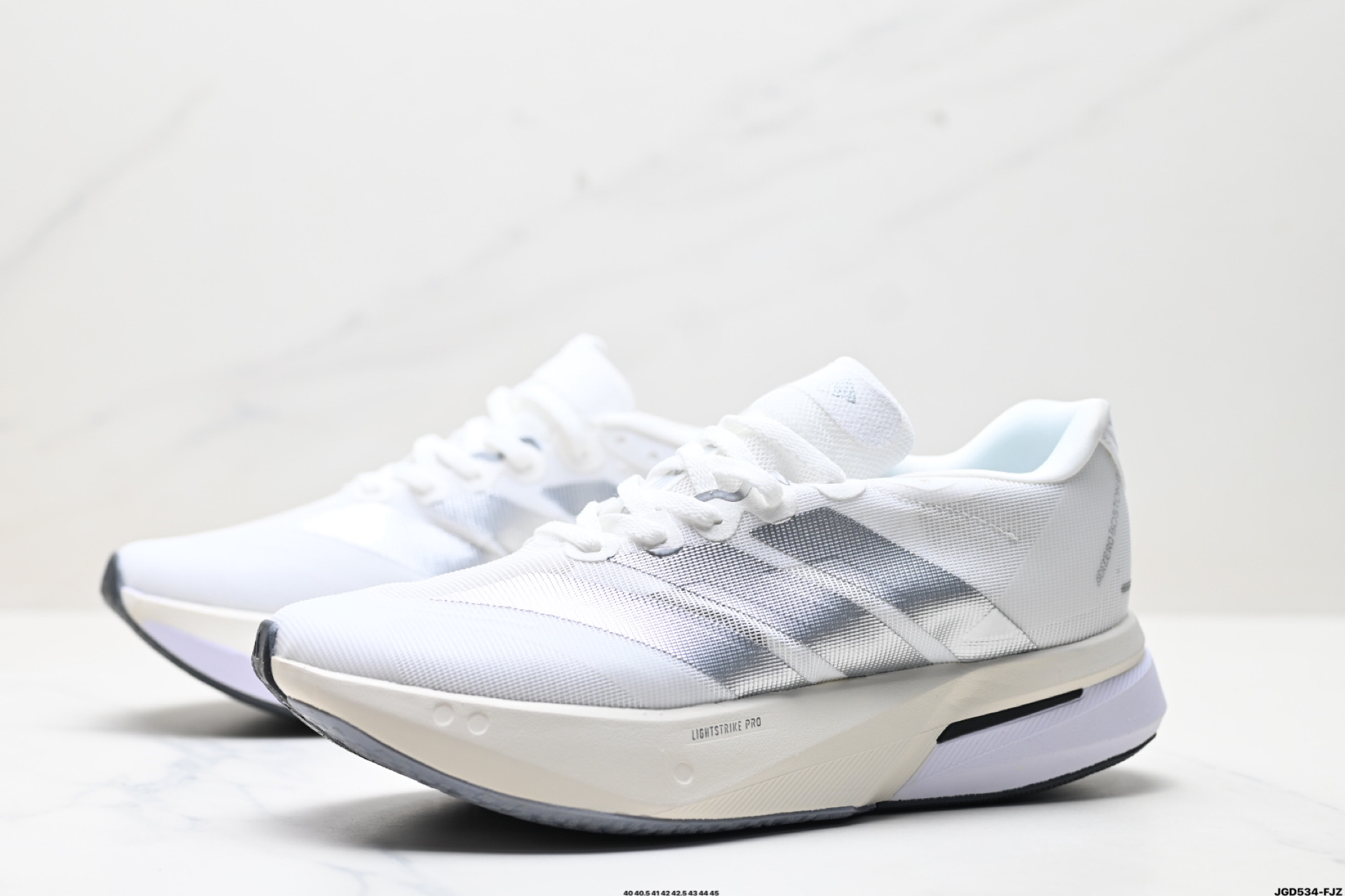 190 阿迪达斯adidas adizero BOSTON 13 透气网眼竞速跑鞋Boost 缓震底 后跟加厚 呵护脚后跟 JR4790