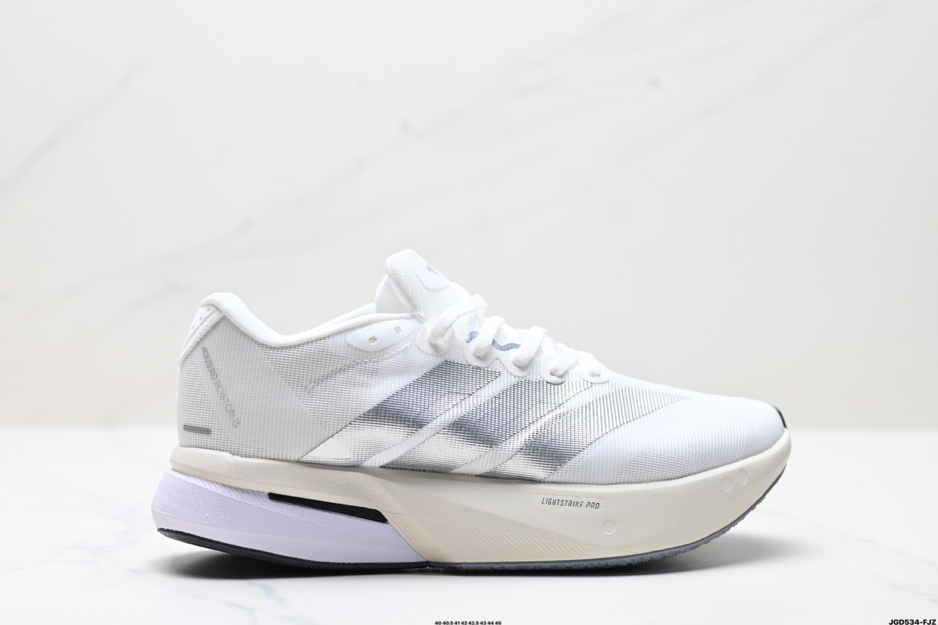 190 阿迪达斯adidas adizero BOSTON 13 透气网眼竞速跑鞋Boost 缓震底 后跟加厚 呵护脚后跟 JR4790