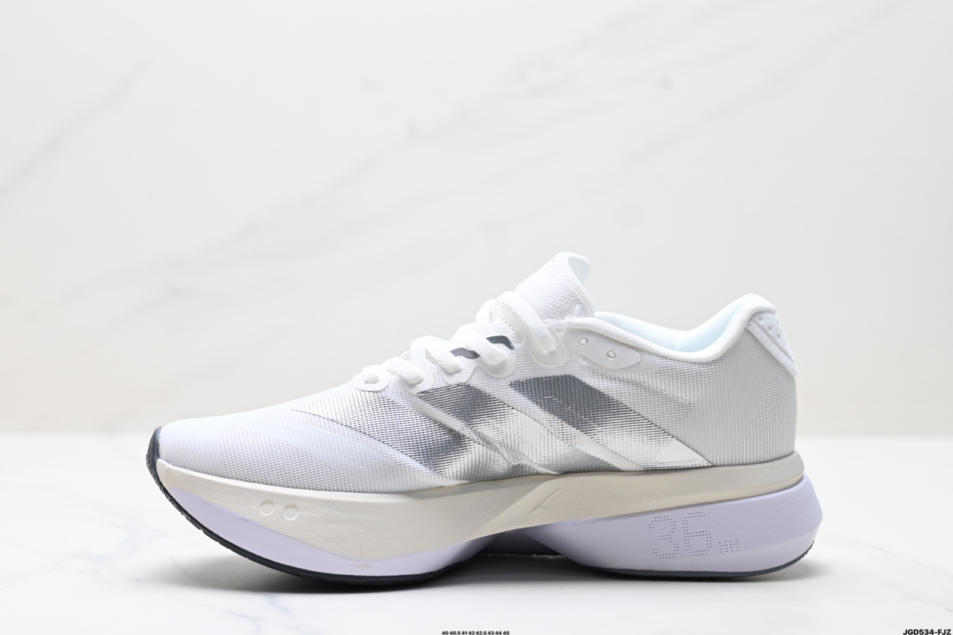 190 阿迪达斯adidas adizero BOSTON 13 透气网眼竞速跑鞋Boost 缓震底 后跟加厚 呵护脚后跟 JR4790