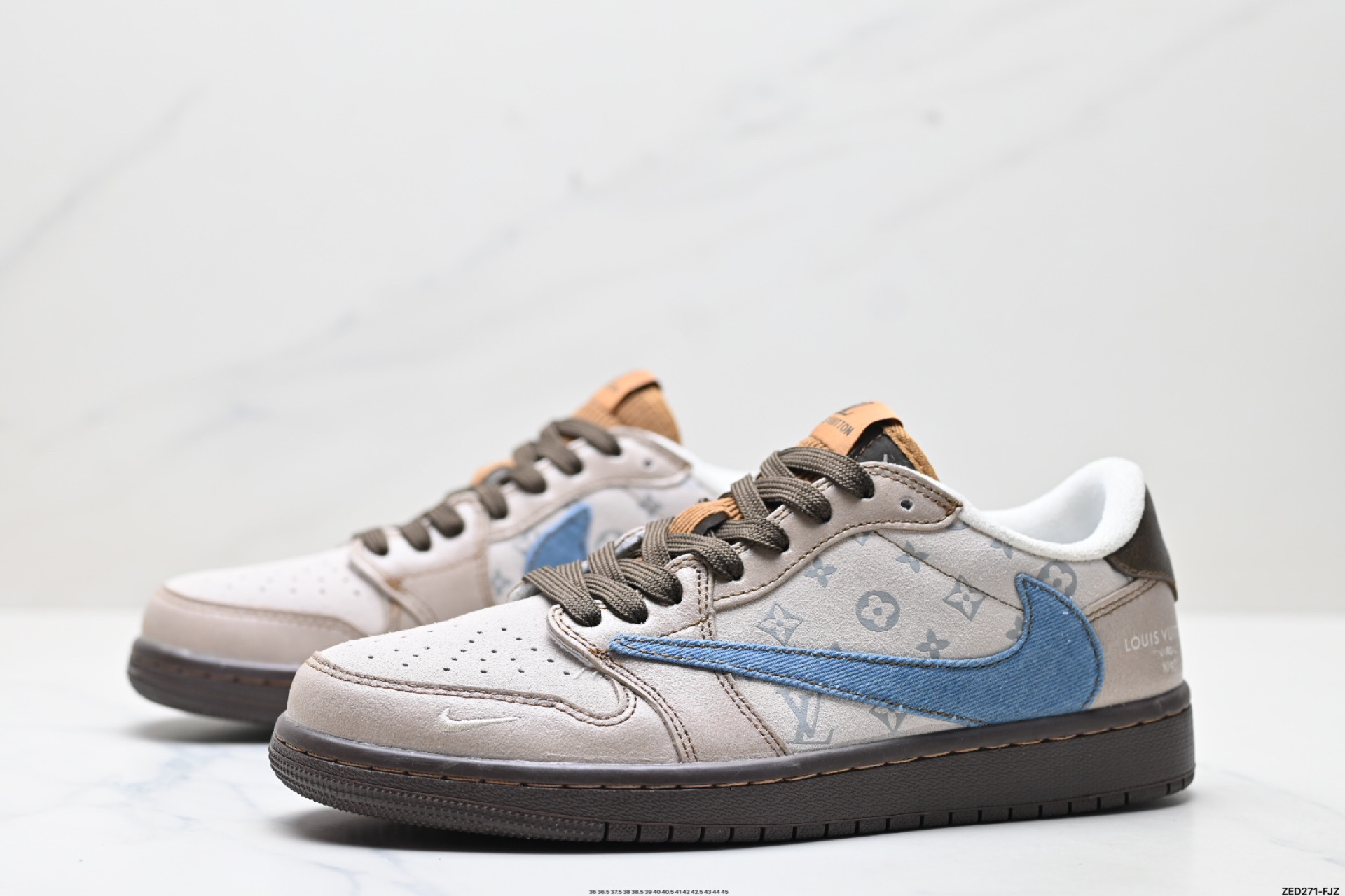 270 AJ1倒勾Travis Scott x Air Jordan 1 ” Reverse Mocha “ AJ1乔1 TS 闪电 联名倒钩 低帮文化篮球鞋 CH6336-022