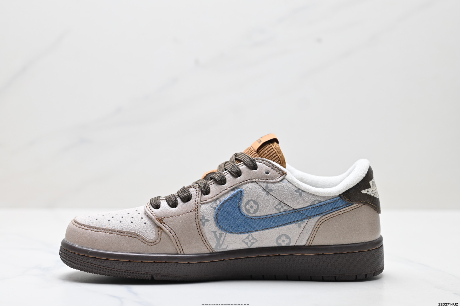 270 AJ1倒勾Travis Scott x Air Jordan 1 ” Reverse Mocha “ AJ1乔1 TS 闪电 联名倒钩 低帮文化篮球鞋 CH6336-022
