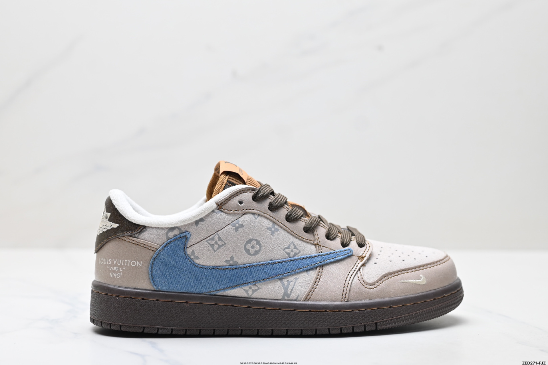270 AJ1倒勾Travis Scott x Air Jordan 1 ” Reverse Mocha “ AJ1乔1 TS 闪电 联名倒钩 低帮文化篮球鞋 CH6336-022