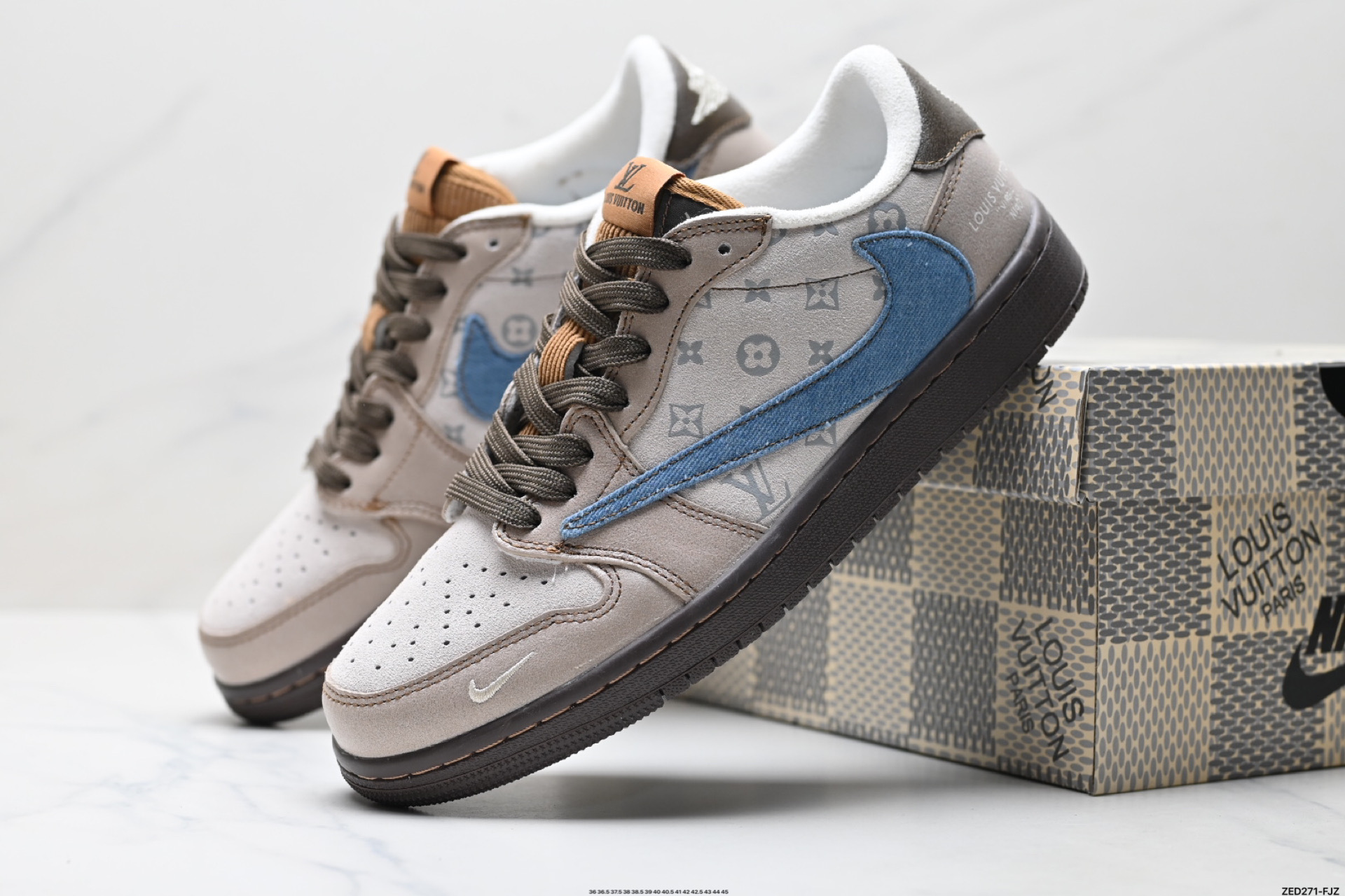 270 AJ1倒勾Travis Scott x Air Jordan 1 ” Reverse Mocha “ AJ1乔1 TS 闪电 联名倒钩 低帮文化篮球鞋 CH6336-022