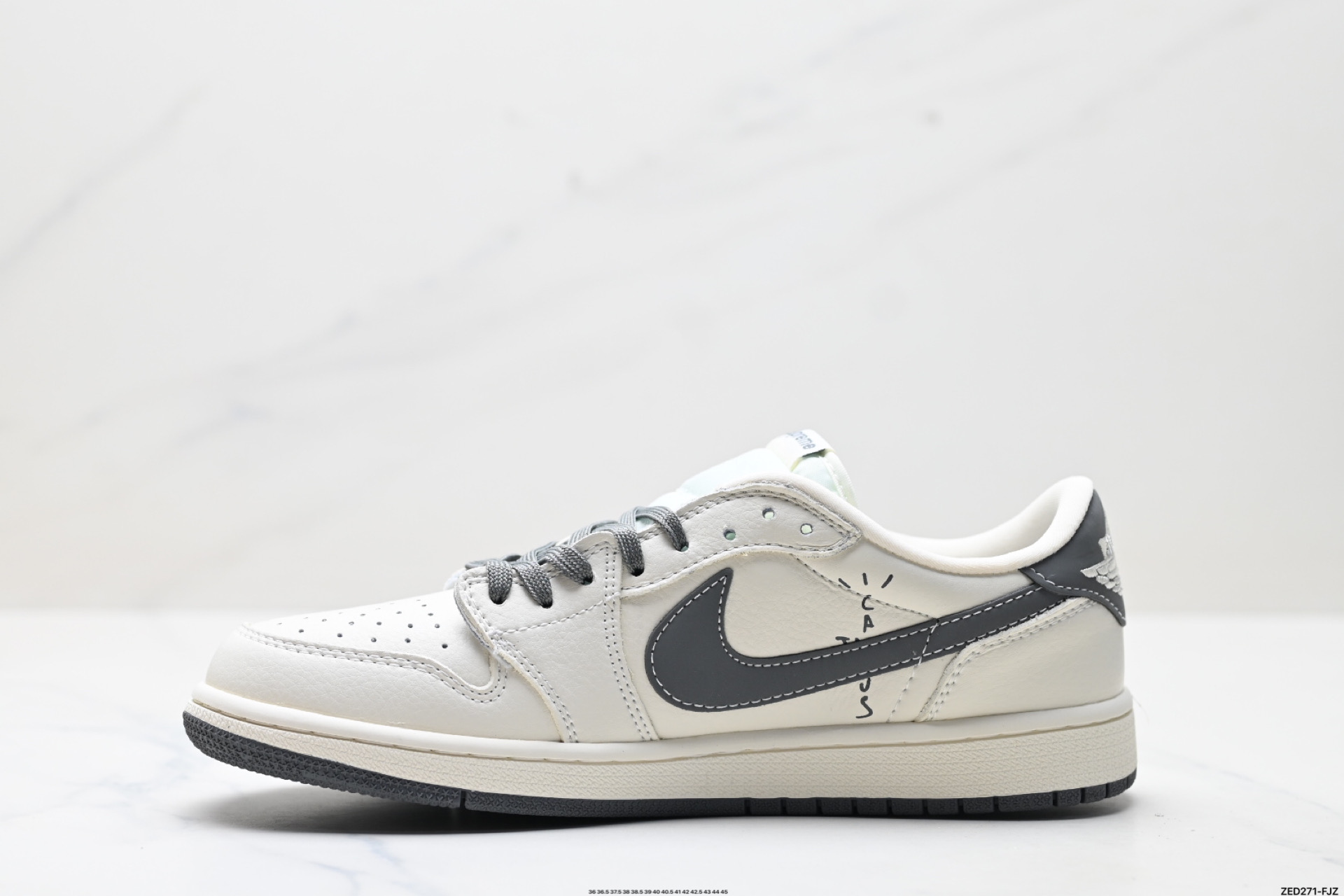 AJ1倒勾Travis Scott x Air Jordan 1 ” Reverse Mocha “ AJ1乔1 TS 闪电 联名倒钩 低帮文化篮球鞋 XS2024-035