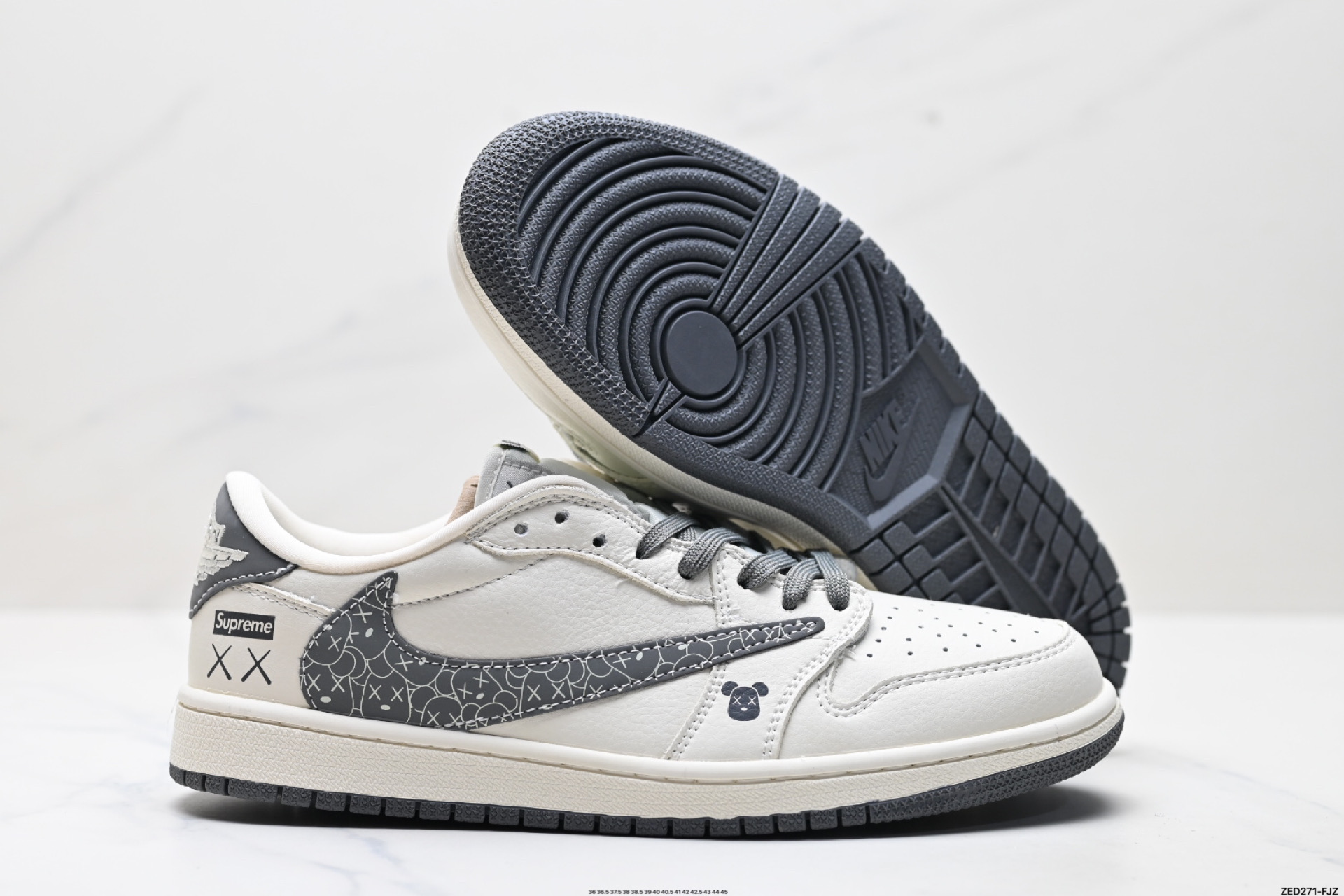 AJ1倒勾Travis Scott x Air Jordan 1 ” Reverse Mocha “ AJ1乔1 TS 闪电 联名倒钩 低帮文化篮球鞋 XS2024-035