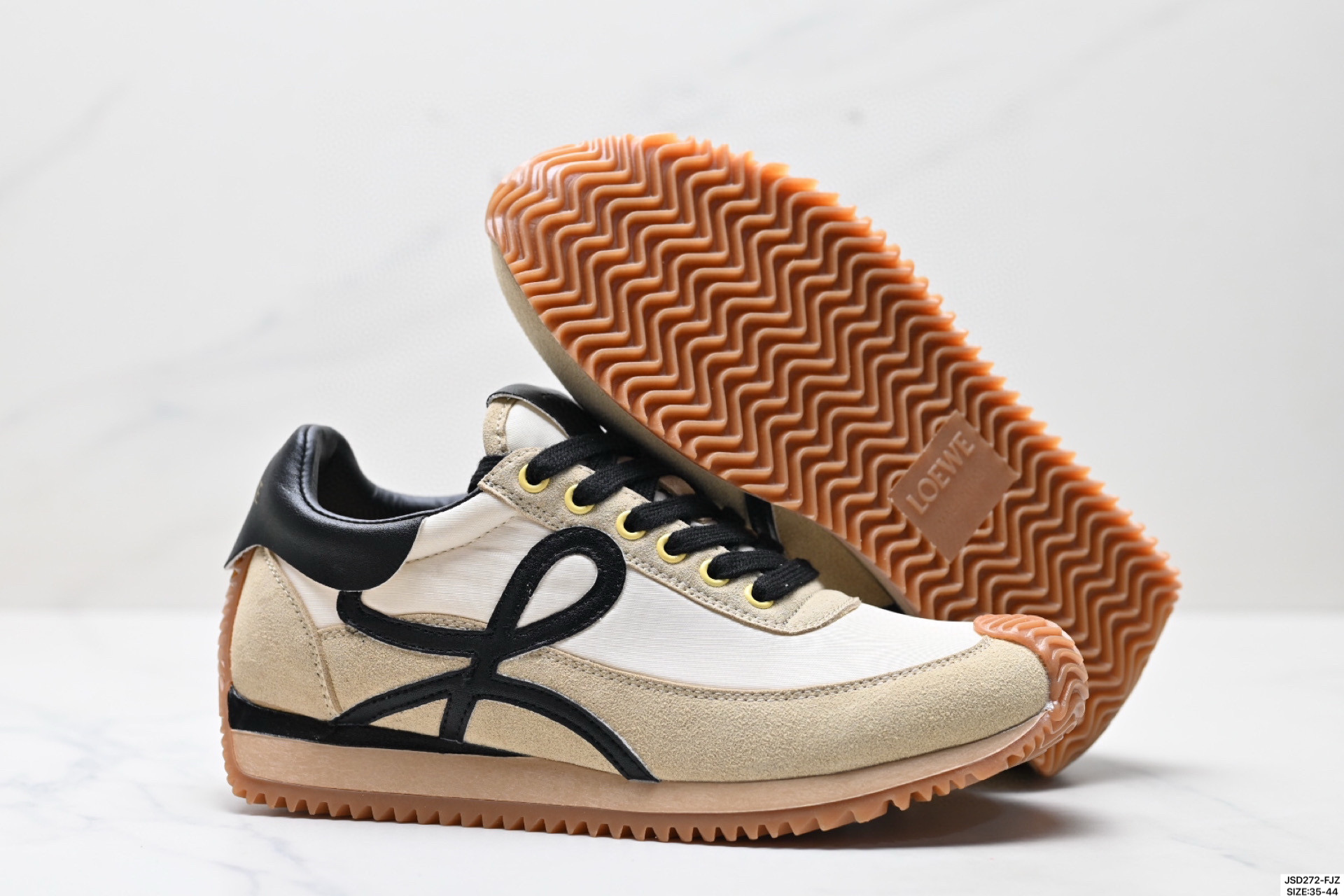 Loewe Flow Runner Sneakers Classic Design Couples - Beige/Black,Size 35-44 4 i1746983850252 6563 0 4