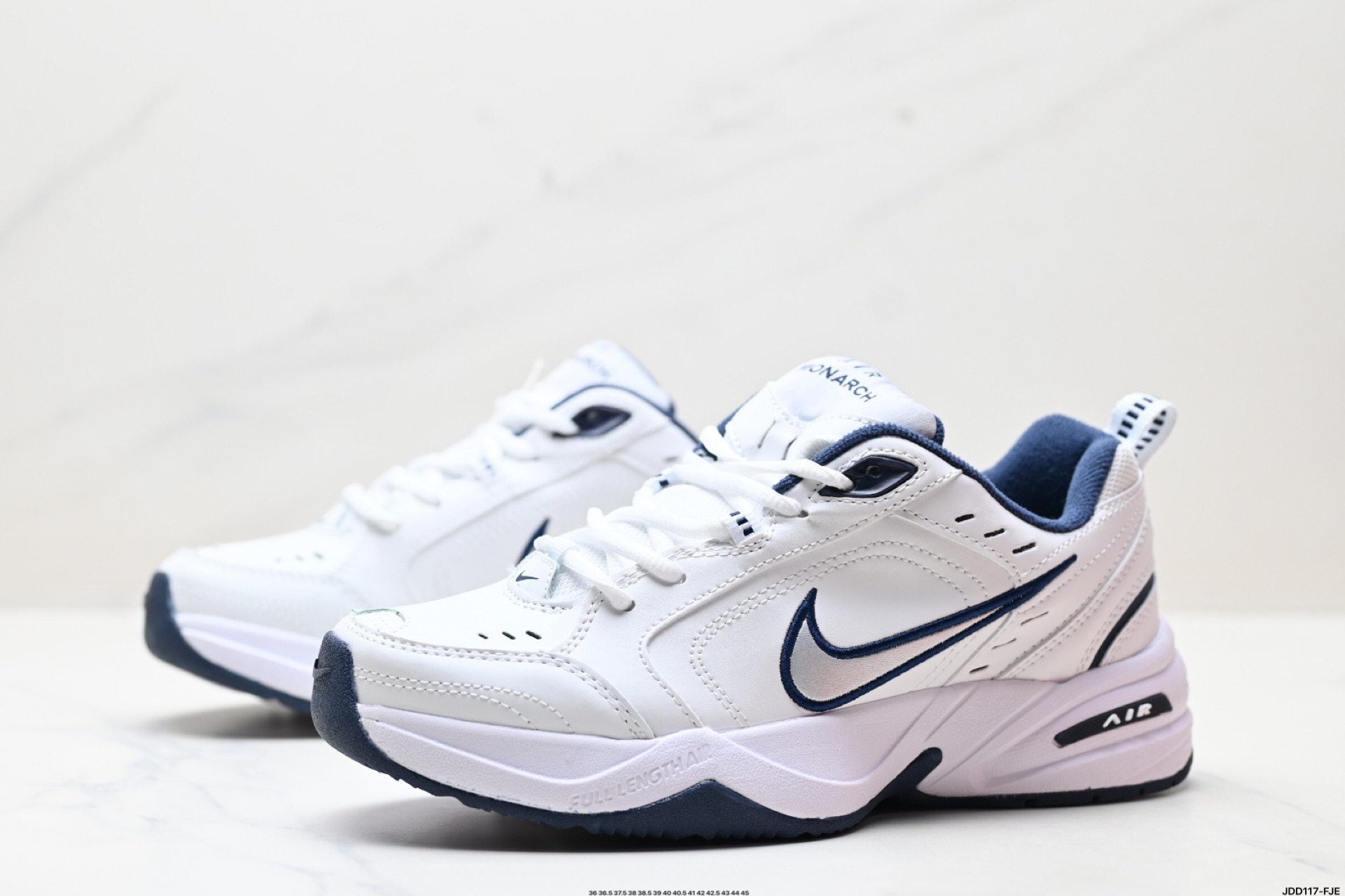 Nike Air Monarch IV Leather White/Midnight Navy Sneakers Walking Shoes 5 i1747066749444 2986 0 3