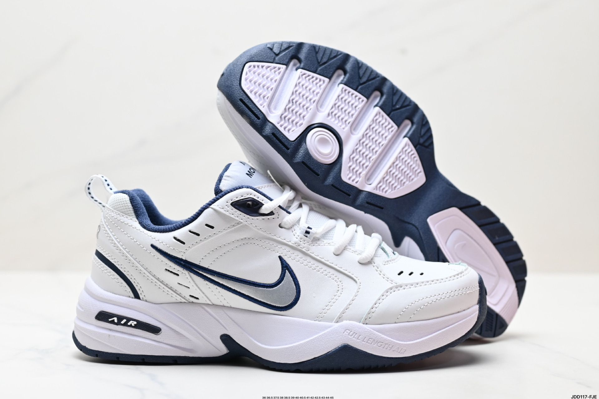 Nike Air Monarch IV Leather White/Midnight Navy Sneakers Walking Shoes 6 i1747066750496 4746 0 4