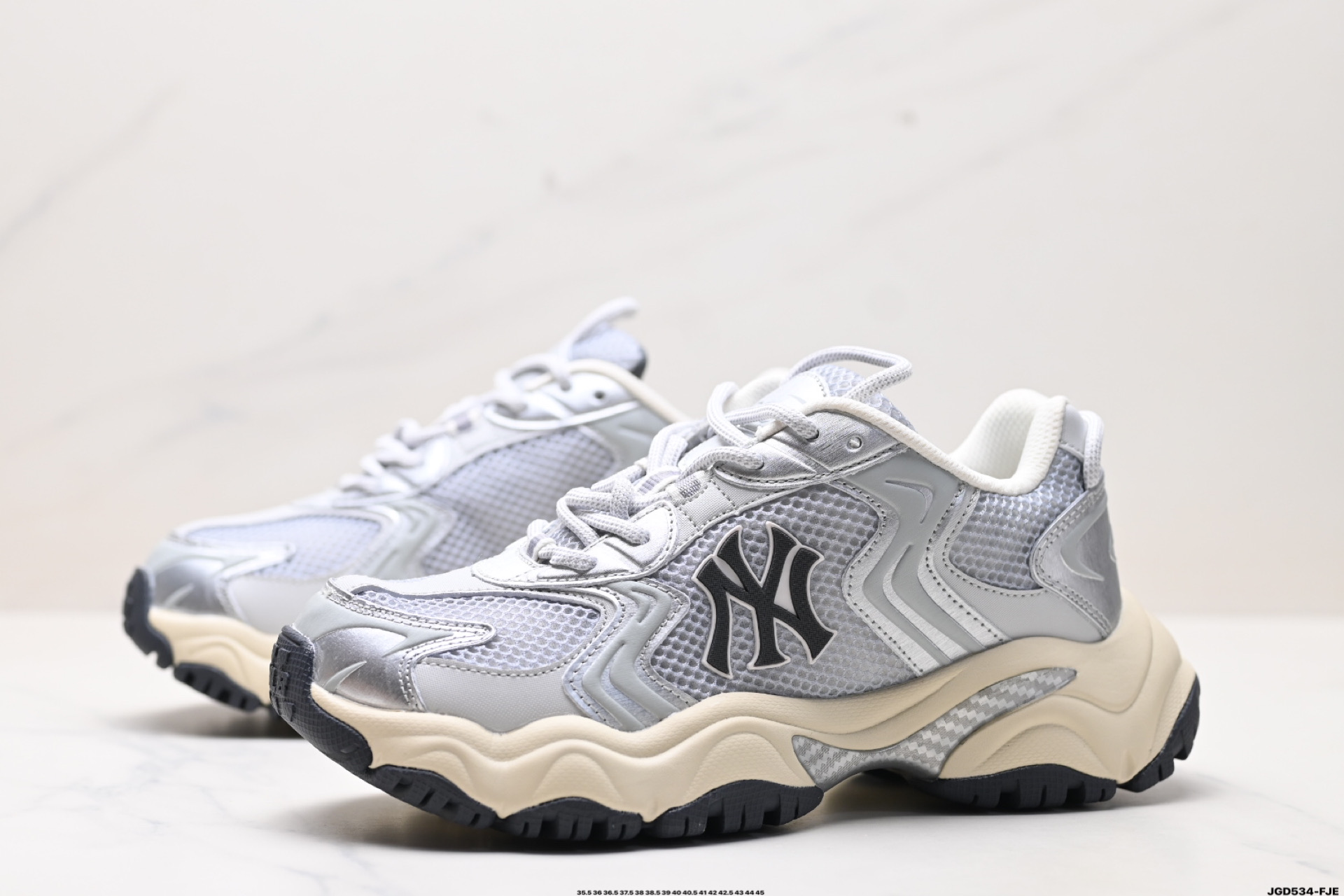 MLB CARGO CHUNKY 纽约洋基队 时尚百搭休闲运动潮流 防滑耐磨 低帮 老爹鞋 3ASHW075N