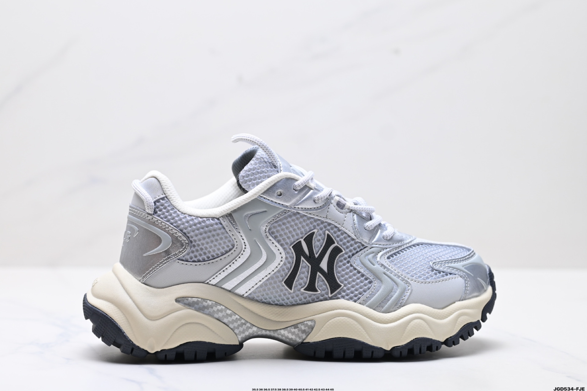 MLB CARGO CHUNKY 纽约洋基队 时尚百搭休闲运动潮流 防滑耐磨 低帮 老爹鞋 3ASHW075N