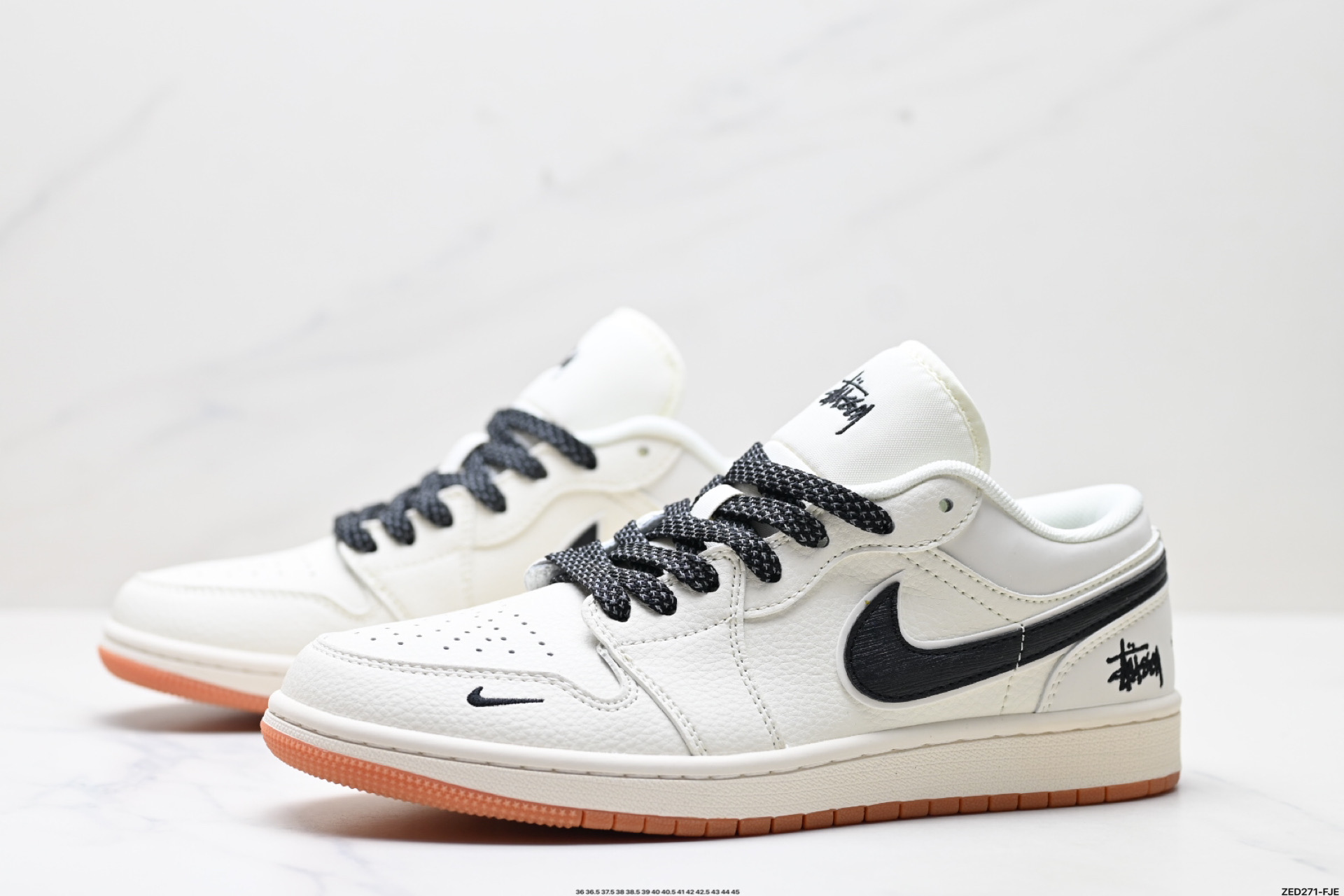 Nike Air Jordan 1 Low Stüssy Collab White Black Cream Sneakers 5 i1747067930198 945 0 3