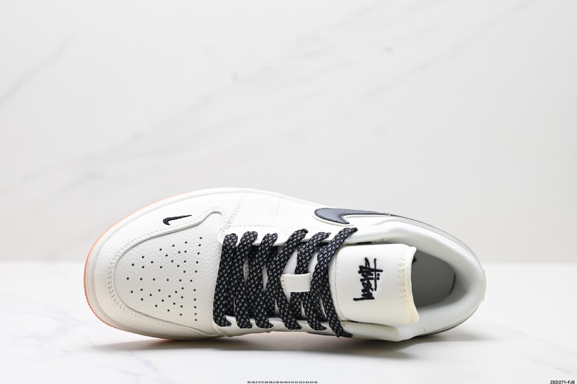 Nike Air Jordan 1 Low Stüssy Collab White Black Cream Sneakers 3 i1747067930199 4541 0 1
