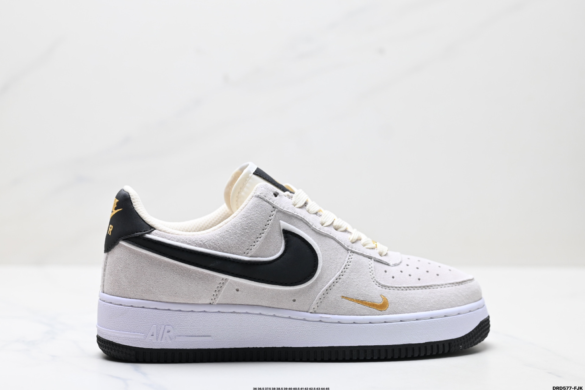 Nike Air Force 1 '07 Low-Top Casual Sneakers - Suede, Black and Gold Accents 2 i1747150436893 2069 0 0