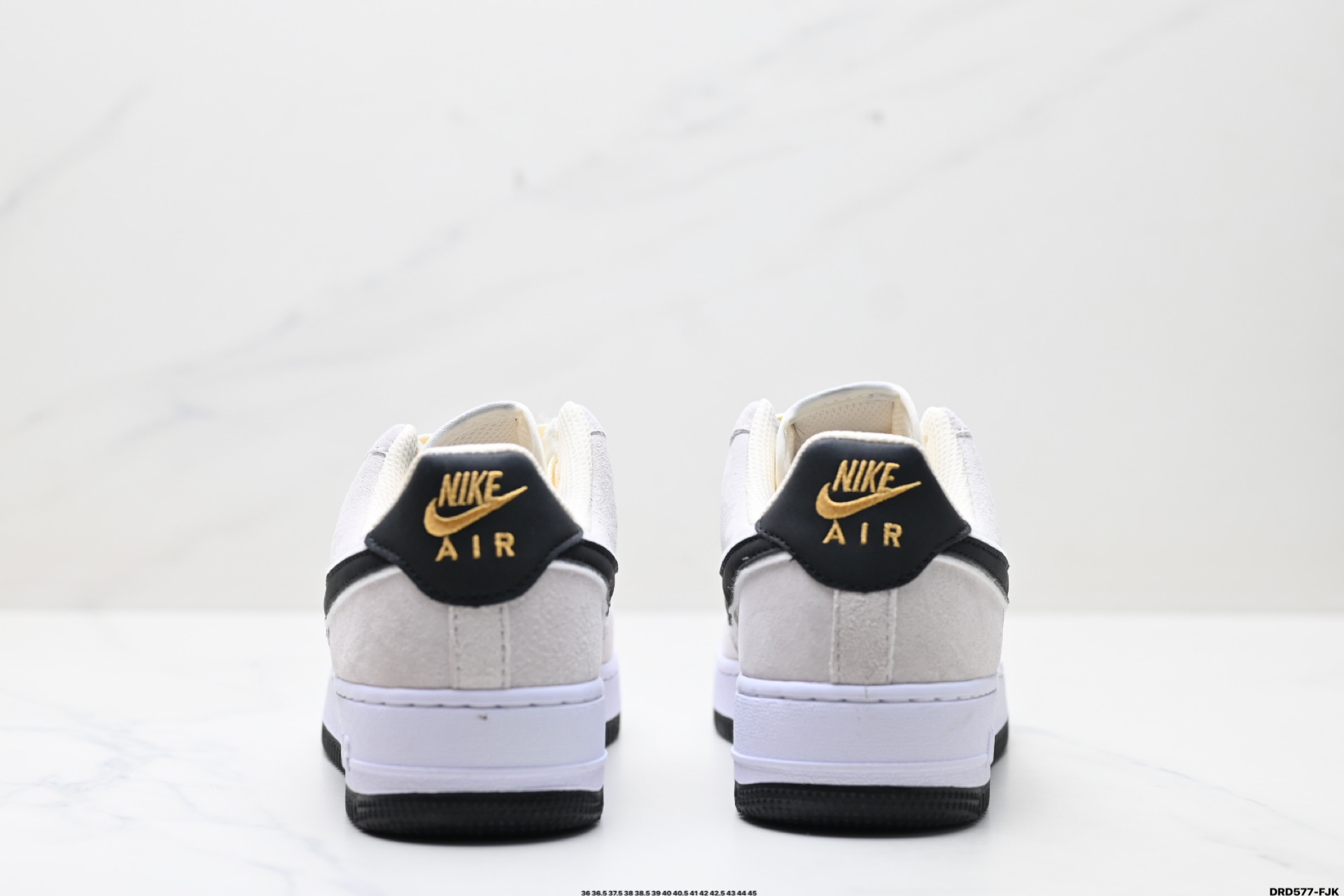 Nike Air Force 1 '07 Low-Top Casual Sneakers - Suede, Black and Gold Accents 7 i1747150438099 1896 0 5