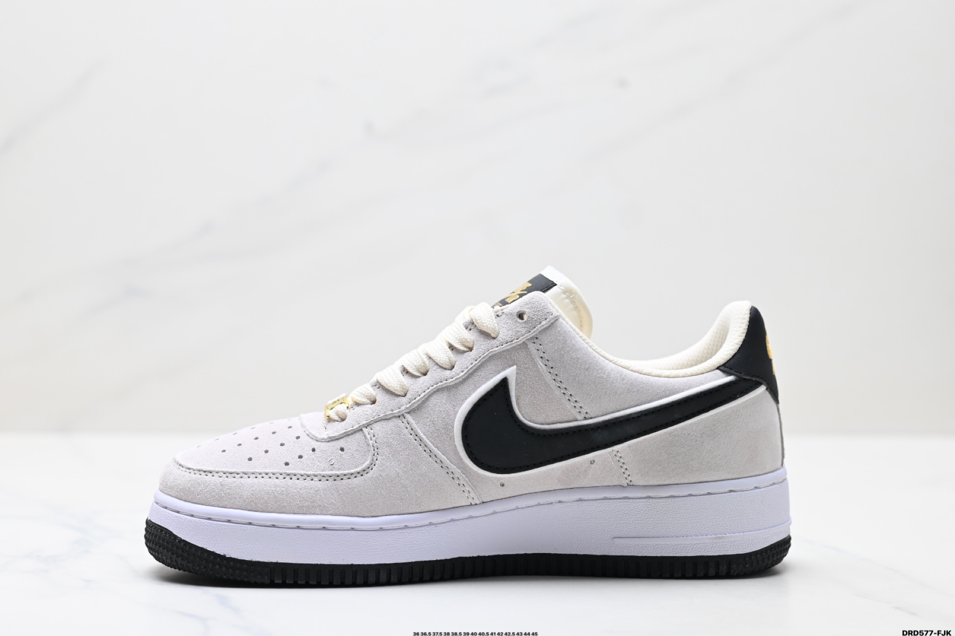 Nike Air Force 1 '07 Low-Top Casual Sneakers - Suede, Black and Gold Accents 4 i1747150438099 2952 0 2
