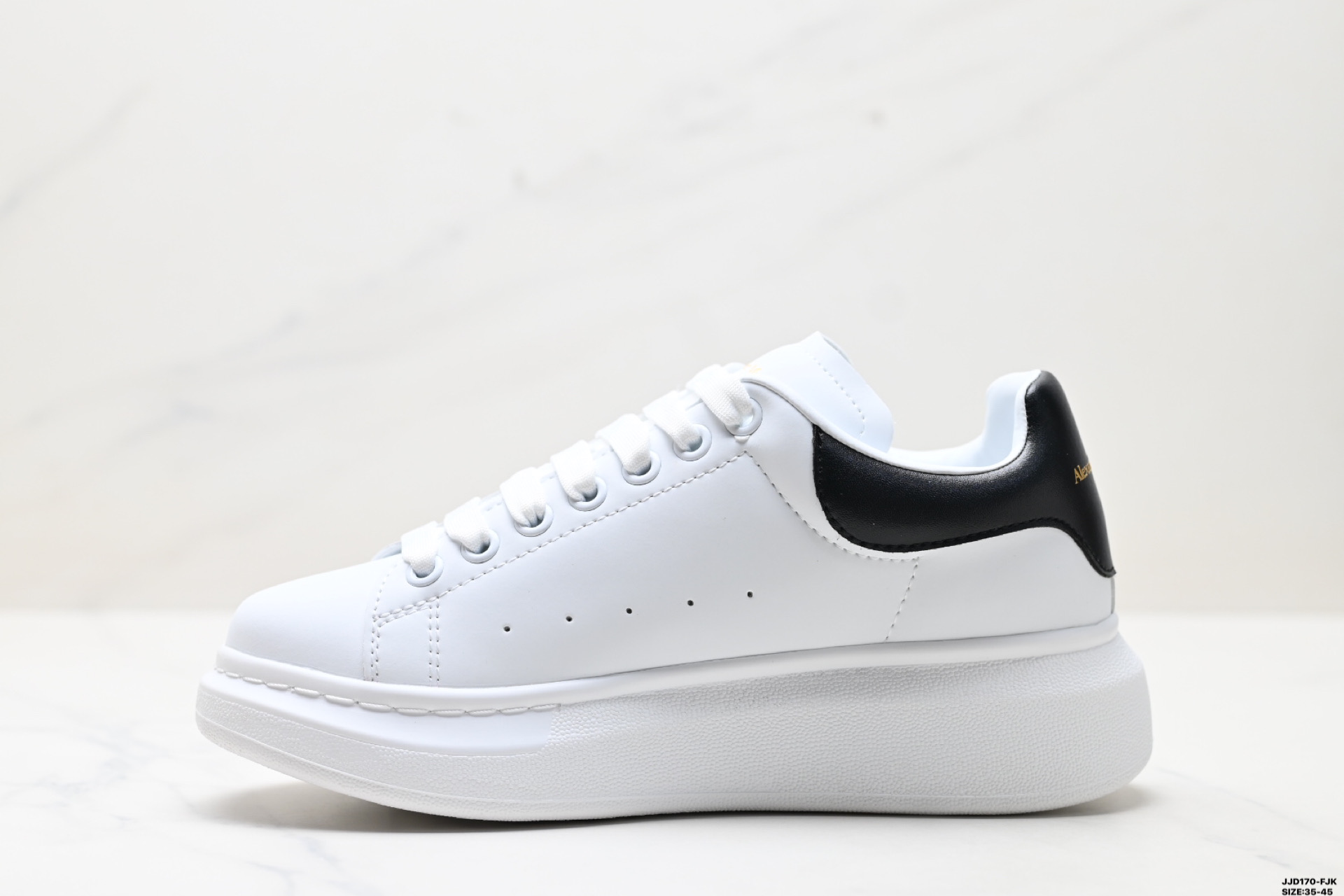 Alexander McQueen Sole Leather Sneakers White/Black Fashion Low Top Shoe 4 i1747152100563 3301 0 2