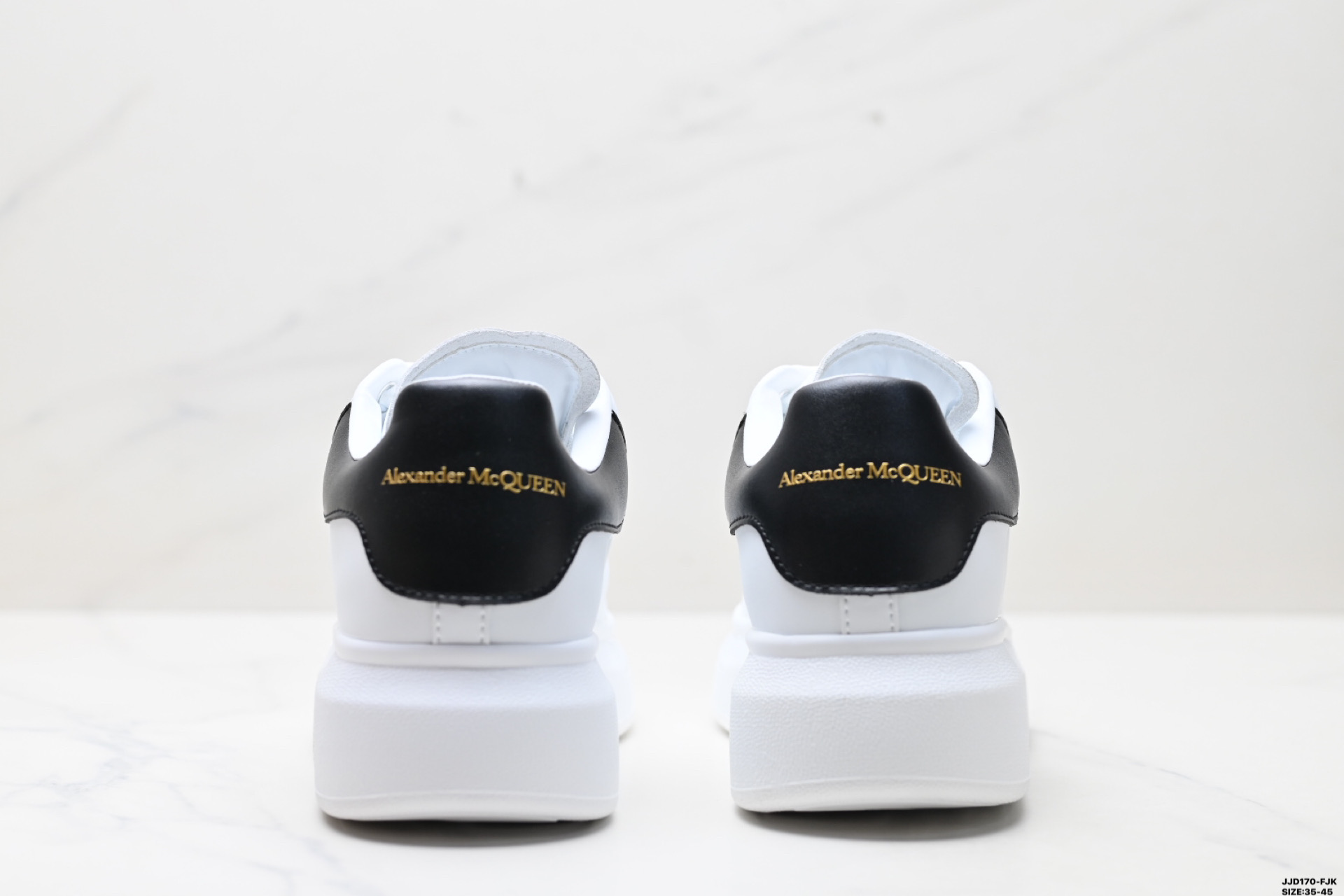 Alexander McQueen Sole Leather Sneakers White/Black Fashion Low Top Shoe 7 i1747152100564 5964 0 5