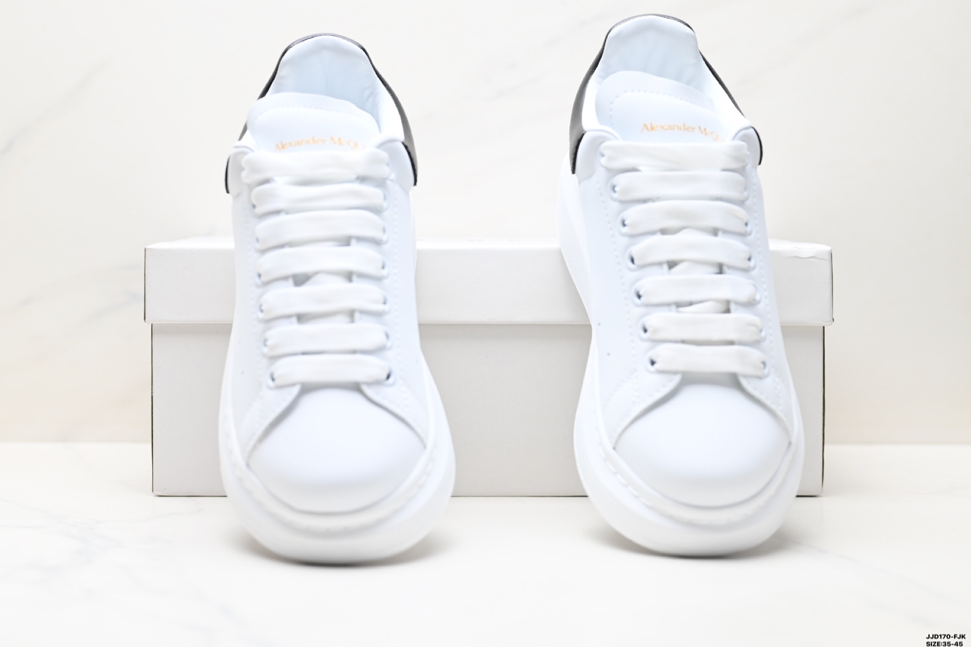 Alexander McQueen Sole Leather Sneakers White/Black Fashion Low Top Shoe 8 i1747152102252 5003 0 6