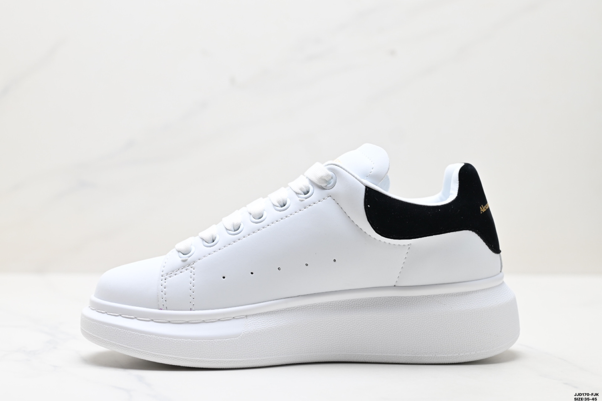 Alexander McQueen Leather Sneakers Low-Top Platform White/Black 4 i1747152172999 8472 0 2