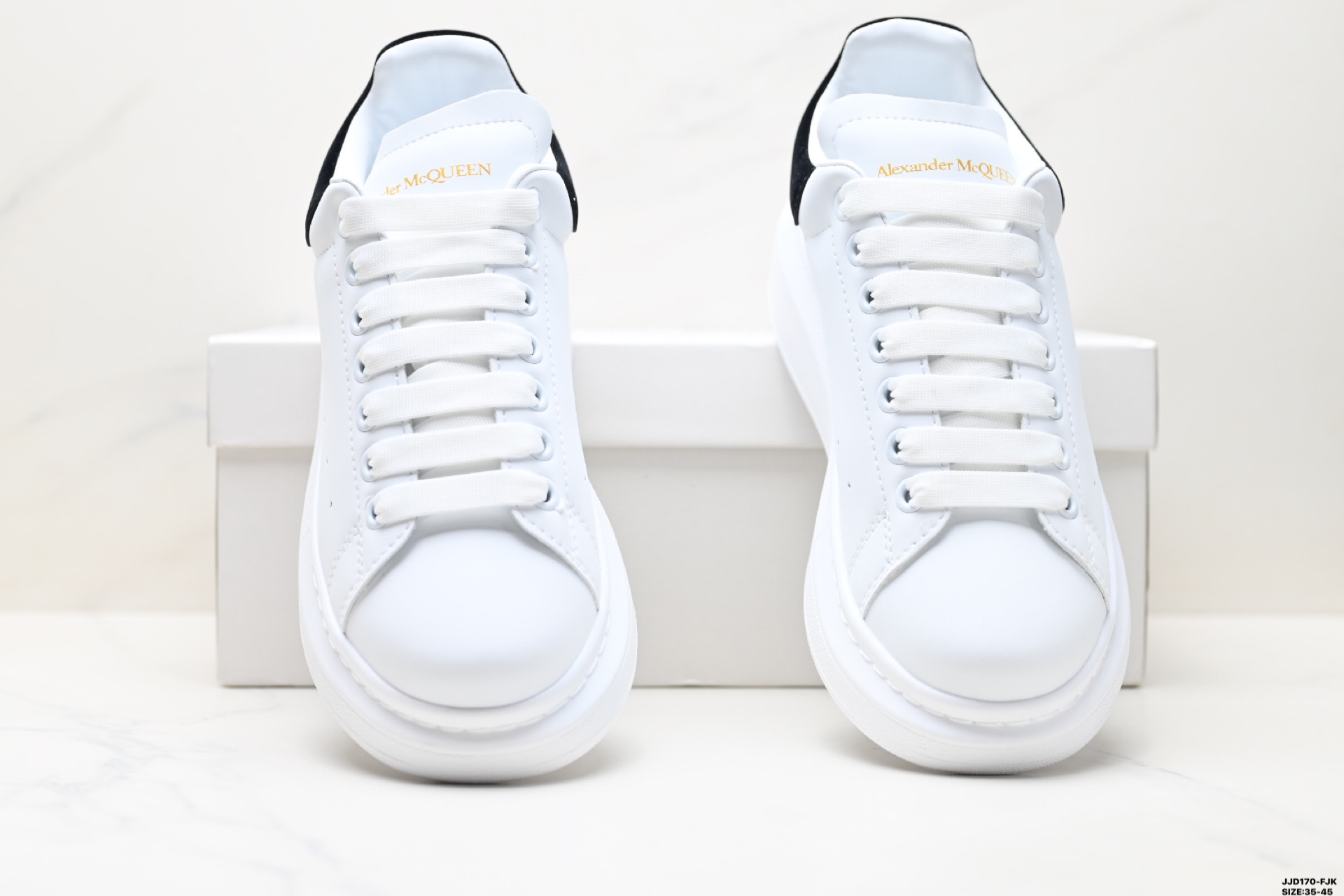 Alexander McQueen Leather Sneakers Low-Top Platform White/Black 8 i1747152173002 8554 0 6