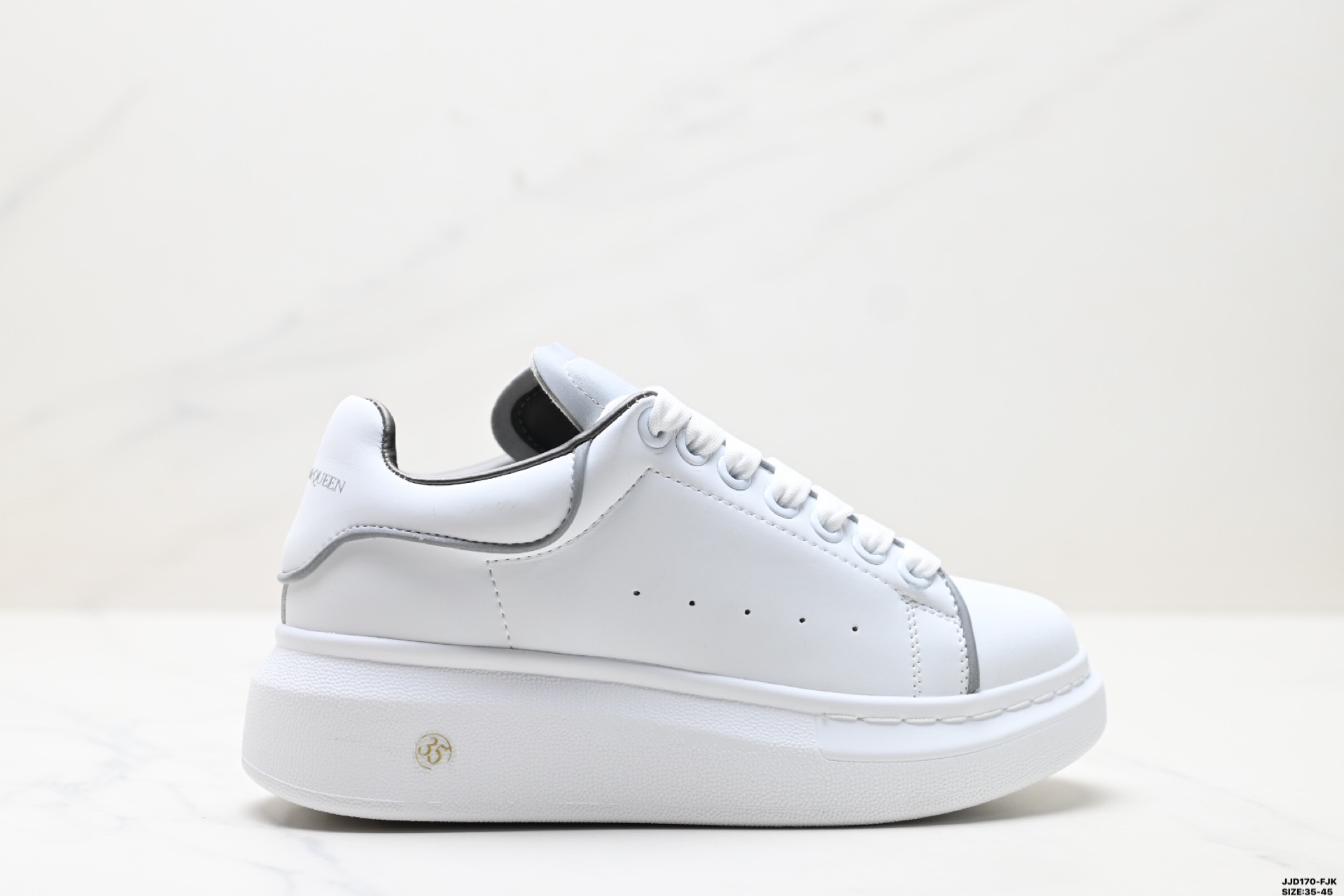 Alexander McQueen Sole Leather Sneakers Low-Top Fashionable White Shoes 8 i1747152215998 8685 0 0