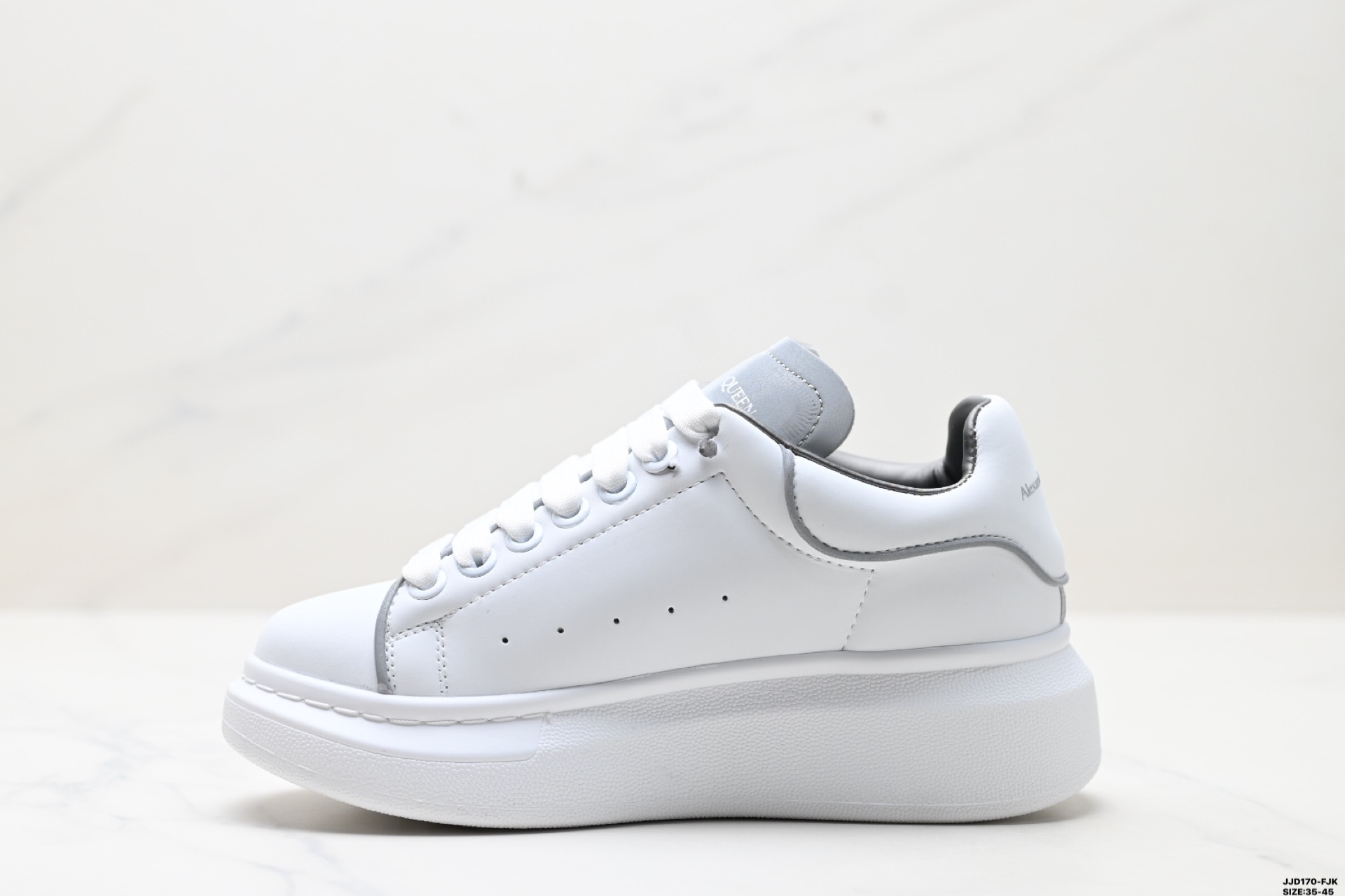 Alexander McQueen Women's White Leather Oversized Sole Sneakers 4 i1747152215999 155 0 2