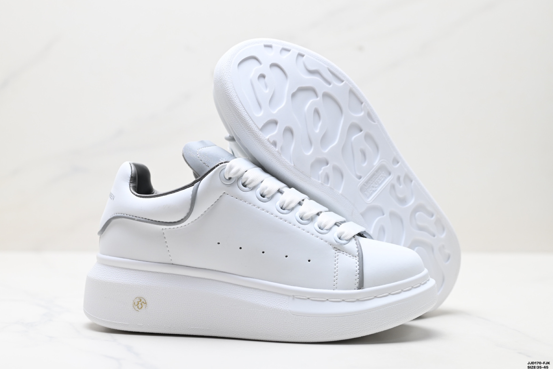 Alexander McQueen Women's White Leather Oversized Sole Sneakers 6 i1747152216899 26 0 4