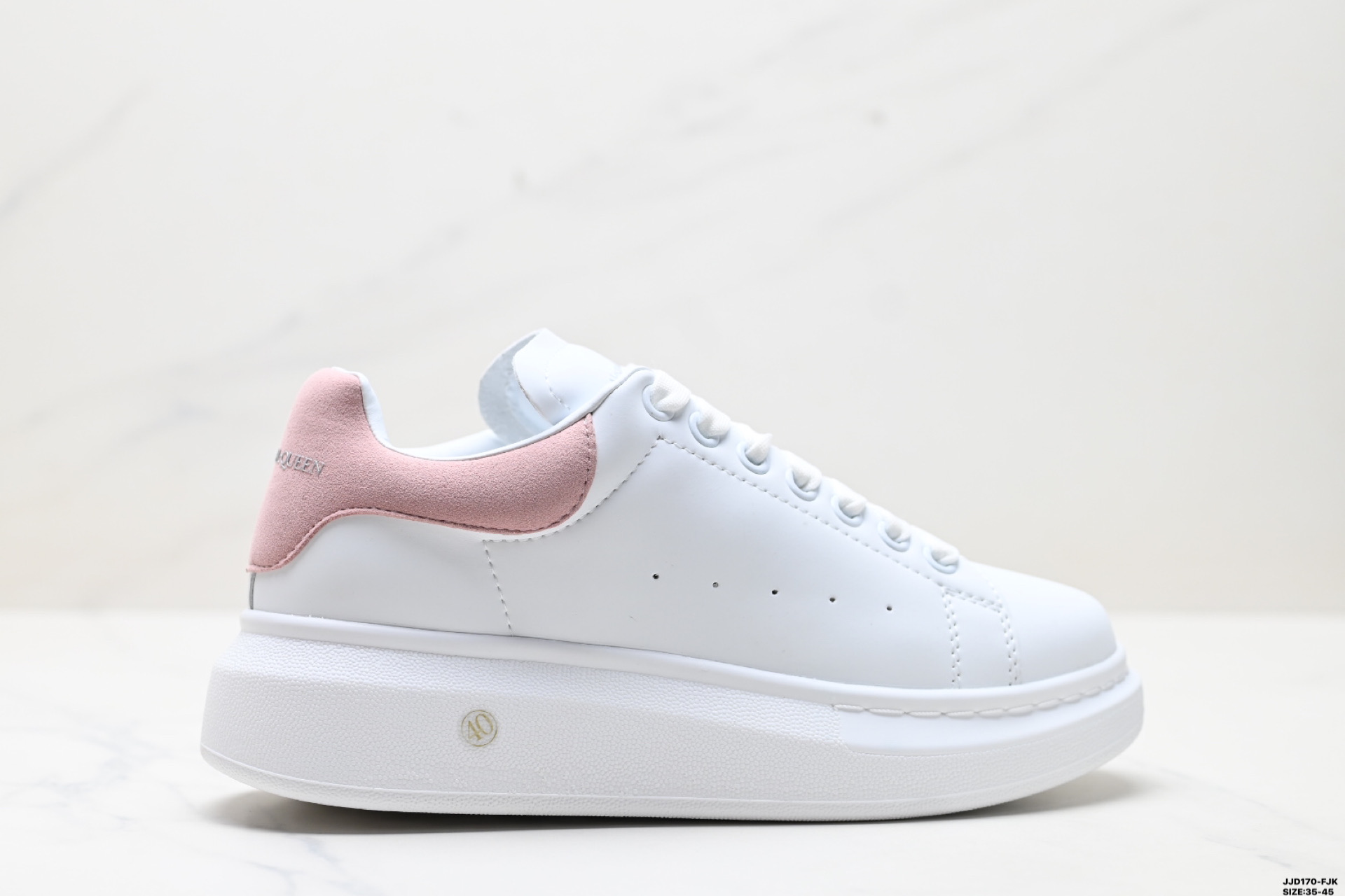 Alexander McQueen Women's Leather Low-Top Fashion Sneakers - Pink Heel 2 i1747152237525 6005 0 0