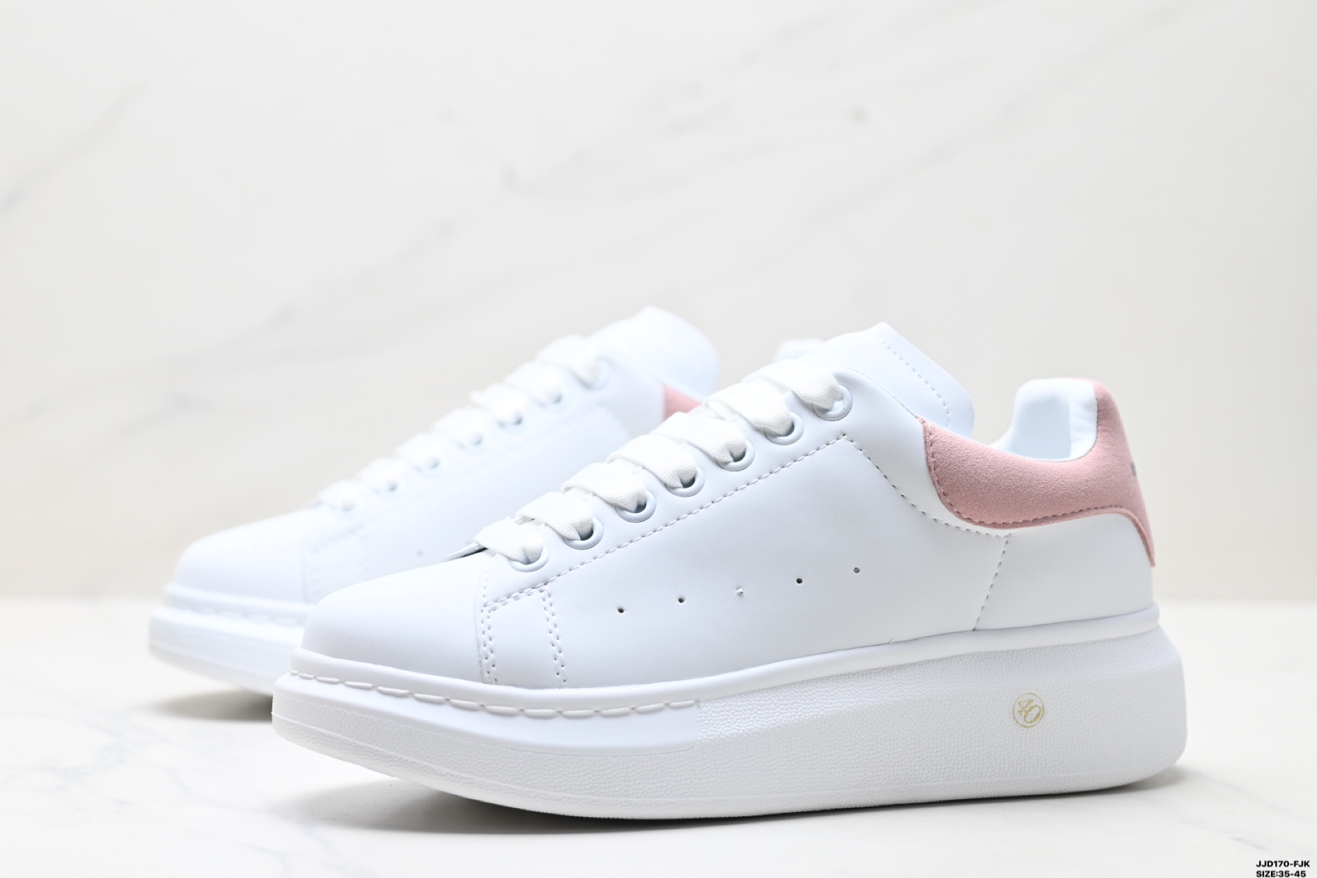 Alexander McQueen Women's Leather Low-Top Fashion Sneakers - Pink Heel 5 i1747152238425 7194 0 3