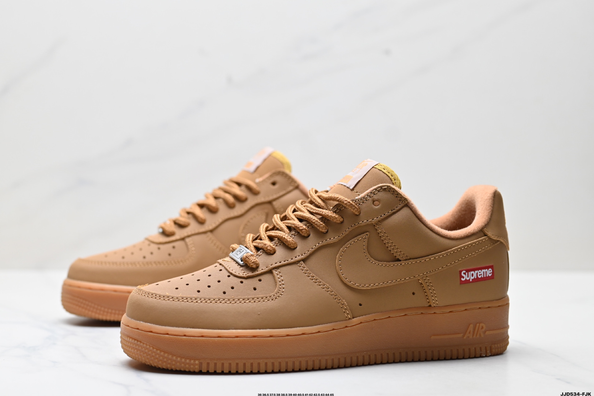 Nike Air Force 1 '07 Low Casual Sneakers - Brown/Khaki - Supreme Collaboration 5 i1747154112741 9435 0 3
