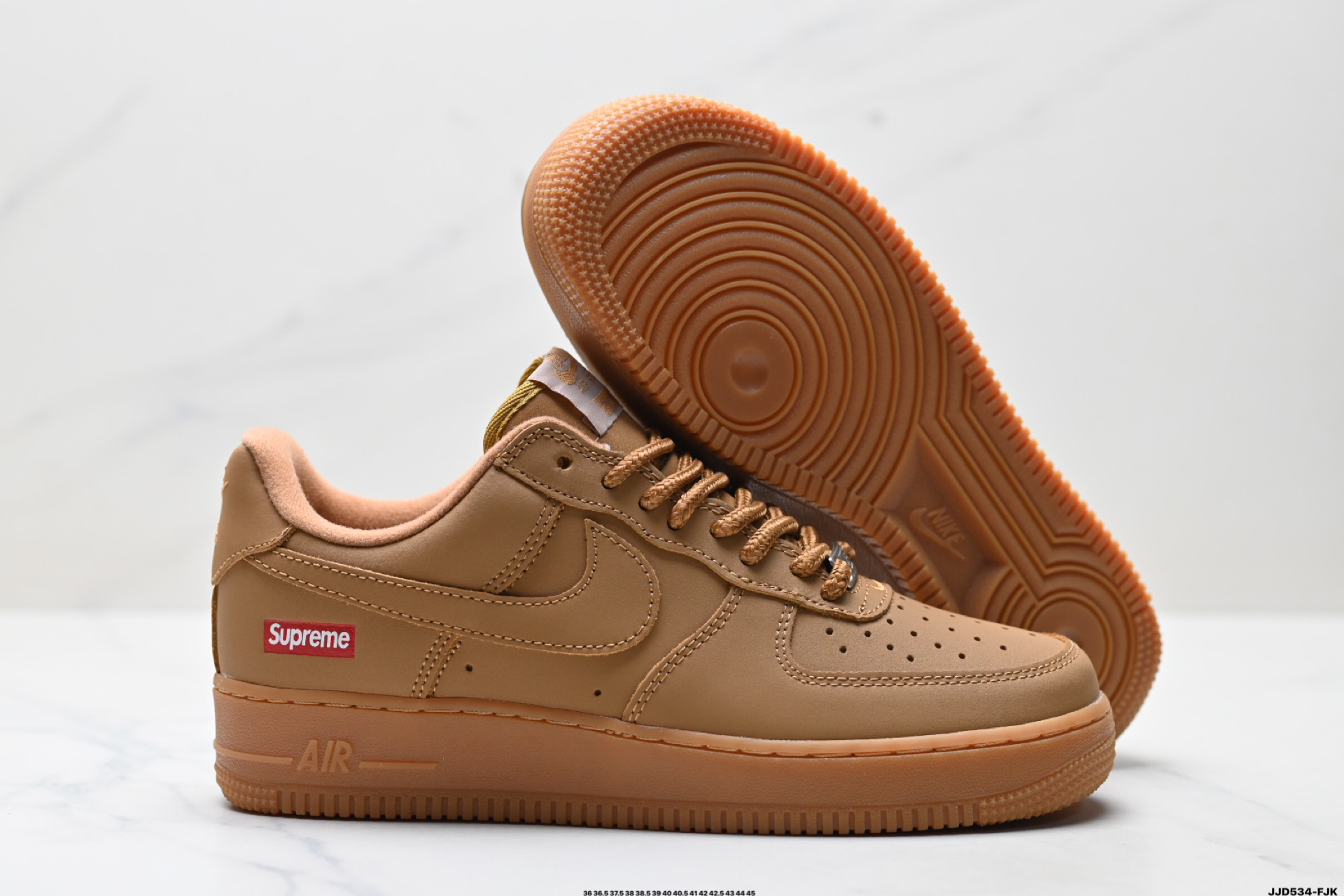 Nike Air Force 1 '07 Low Casual Sneakers - Brown/Khaki - Supreme Collaboration 6 i1747154112743 8682 0 4