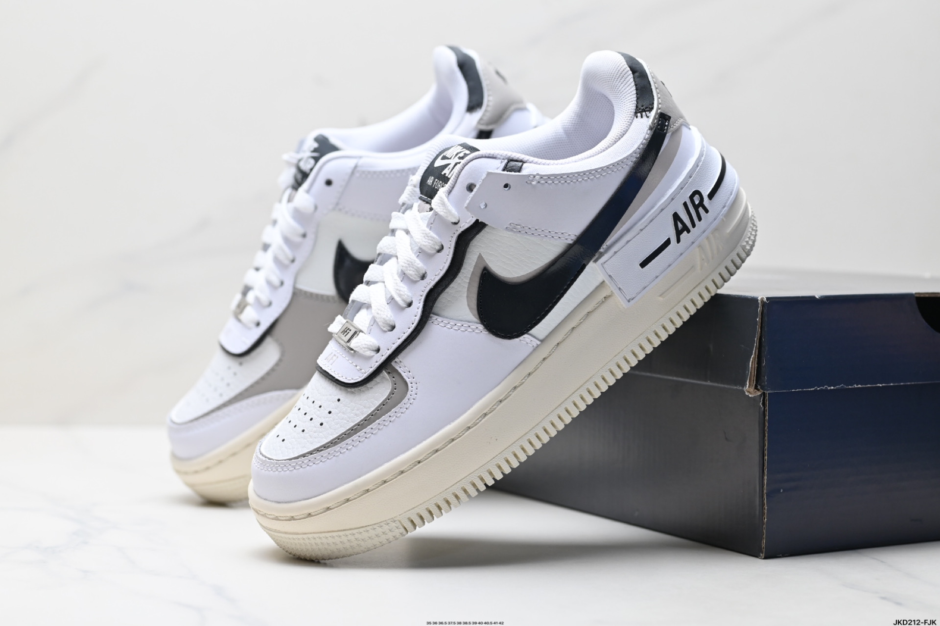 Nike Air Force 1 Shadow Women's Casual Shoes - White/Black - DZ1847-110 2 i1747154458471 1633 0 7