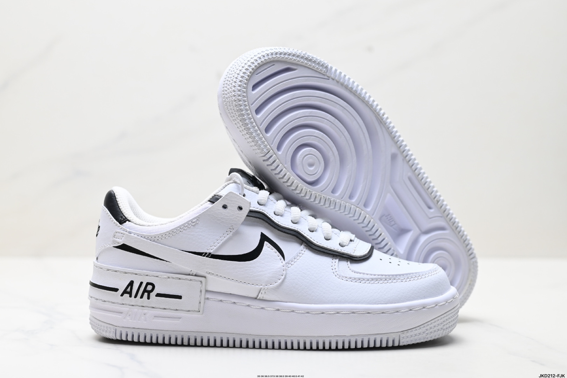 Nike Air Force 1 Shadow Women's Sneaker, White/Black, Lightweight, Versatile 6 i1747154506073 7348 0 4