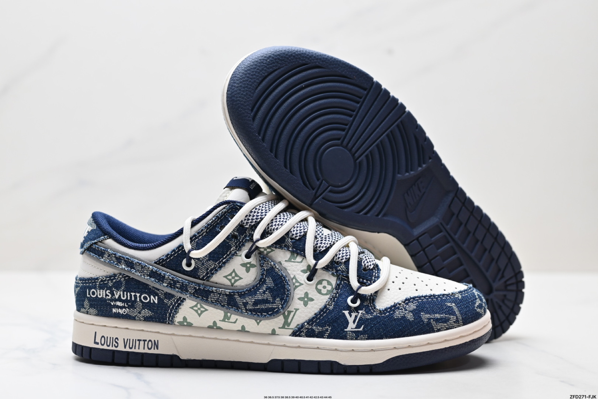 Louis Vuitton x Nike Dunk Low Custom Sneakers - Limited Edition Design 6 i1747154955782 8183 0 4