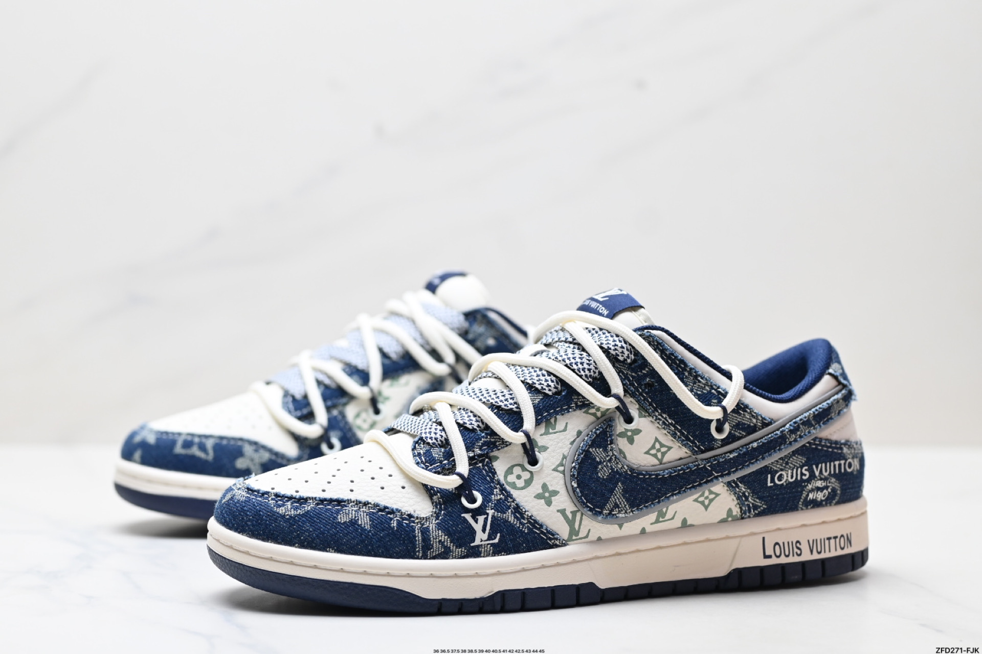 Louis Vuitton x Nike Dunk Low Custom Sneakers - Limited Edition Design 5 i1747154955782 937 0 3