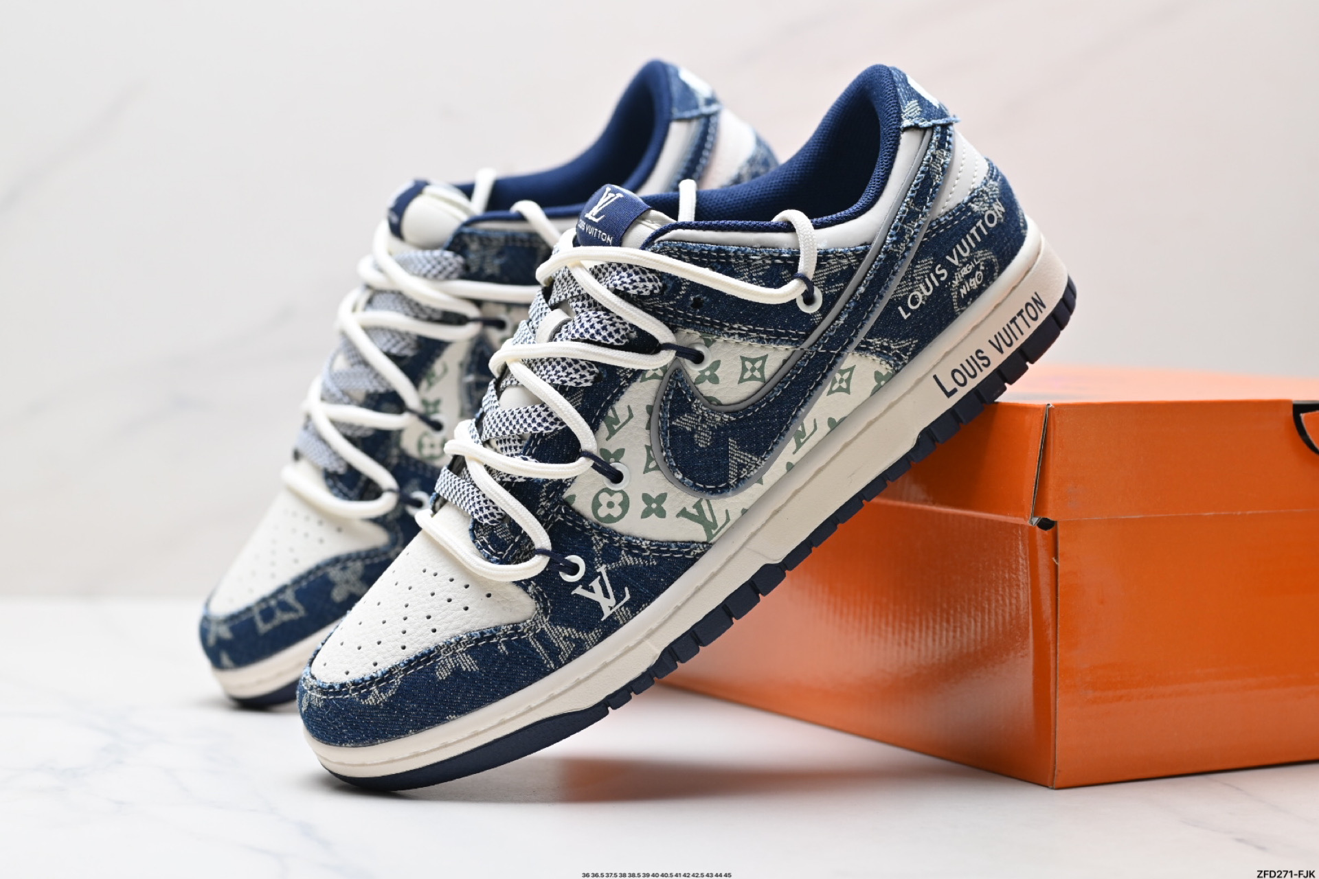 Louis Vuitton x Nike Dunk Low Custom Sneakers - Limited Edition Design 9 i1747154956759 3290 0 7