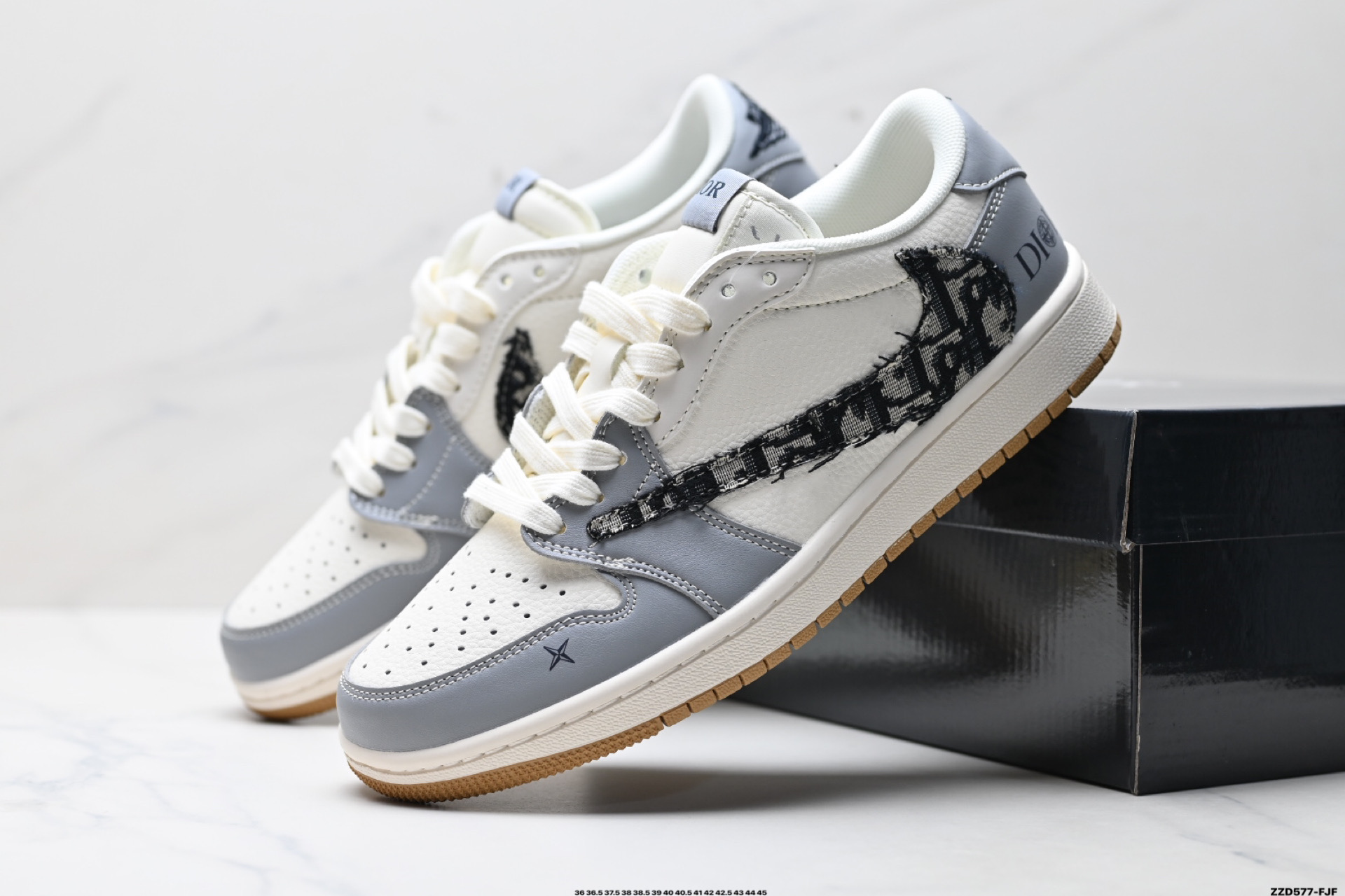 260 Nike Air Jordan 1 x Travis Scott AJ1倒勾 ‘DIY’定制 耐克 低帮文化篮球鞋 XF8698-077