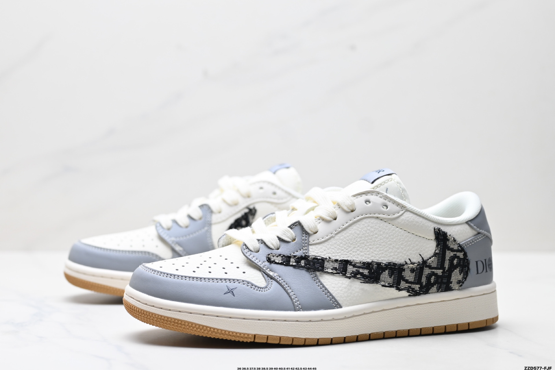 260 Nike Air Jordan 1 x Travis Scott AJ1倒勾 ‘DIY’定制 耐克 低帮文化篮球鞋 XF8698-077