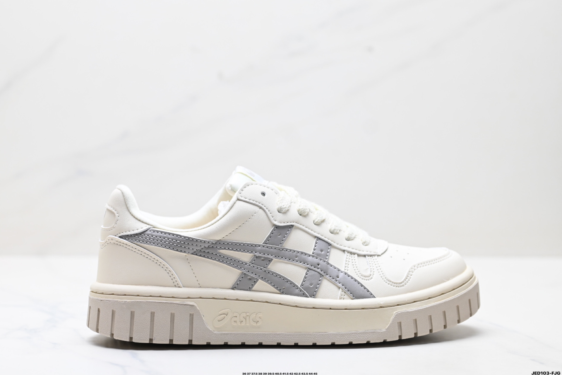 160 Asics Court Mz 亚瑟士 软质牛培皮鞋面 中性学院系列 低帮复古厚底增高休闲运动板鞋 1203A127-751