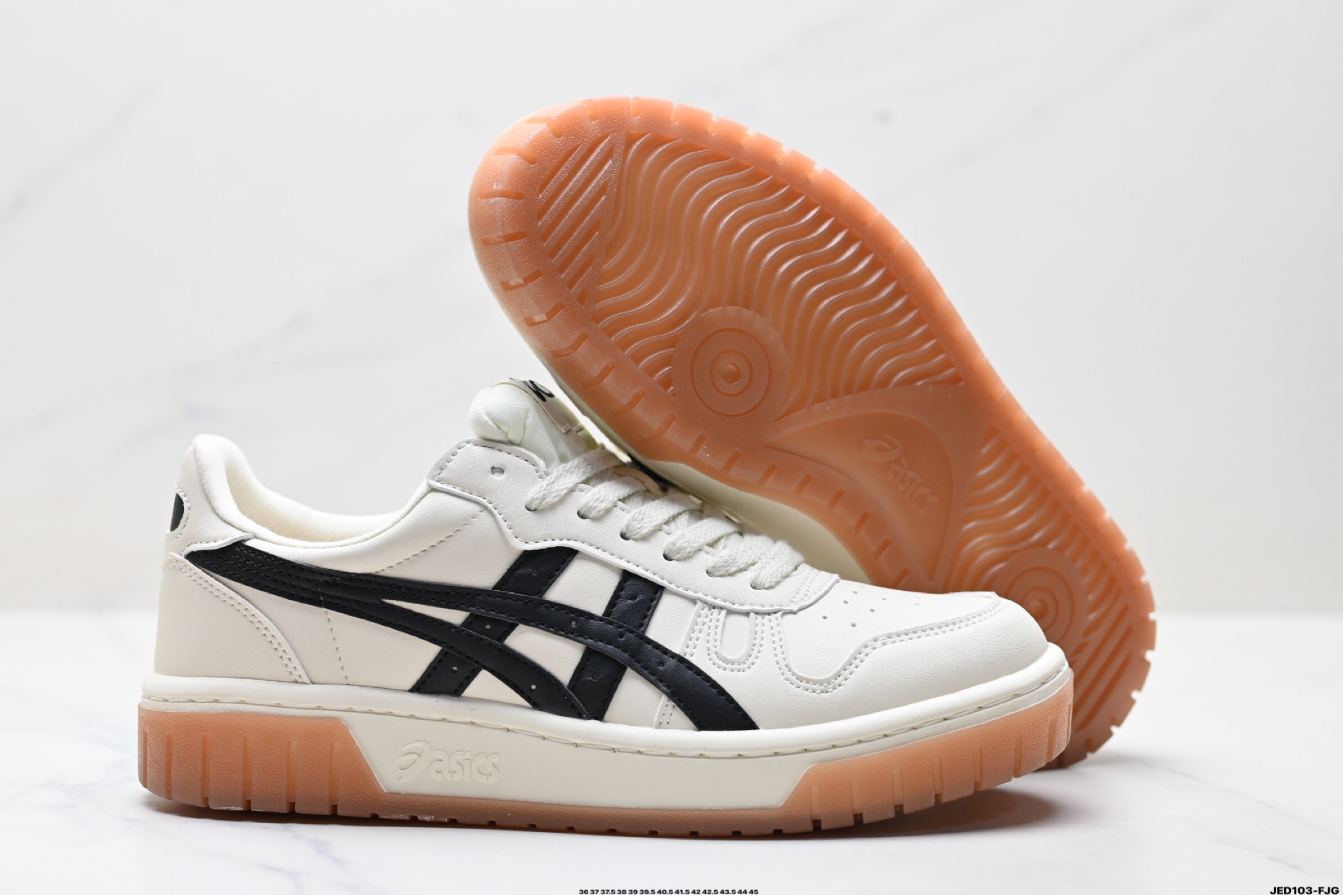 160 Asics Court Mz 亚瑟士 软质牛培皮鞋面 中性学院系列 低帮复古厚底增高休闲运动板鞋 1203A127-751
