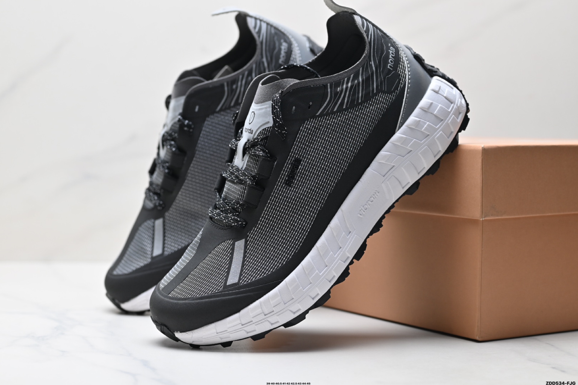 240 NORDA 001 厚底系带耐磨 低帮 户外 越野登山功能鞋 NORDA001-M-STLTHBLK-8