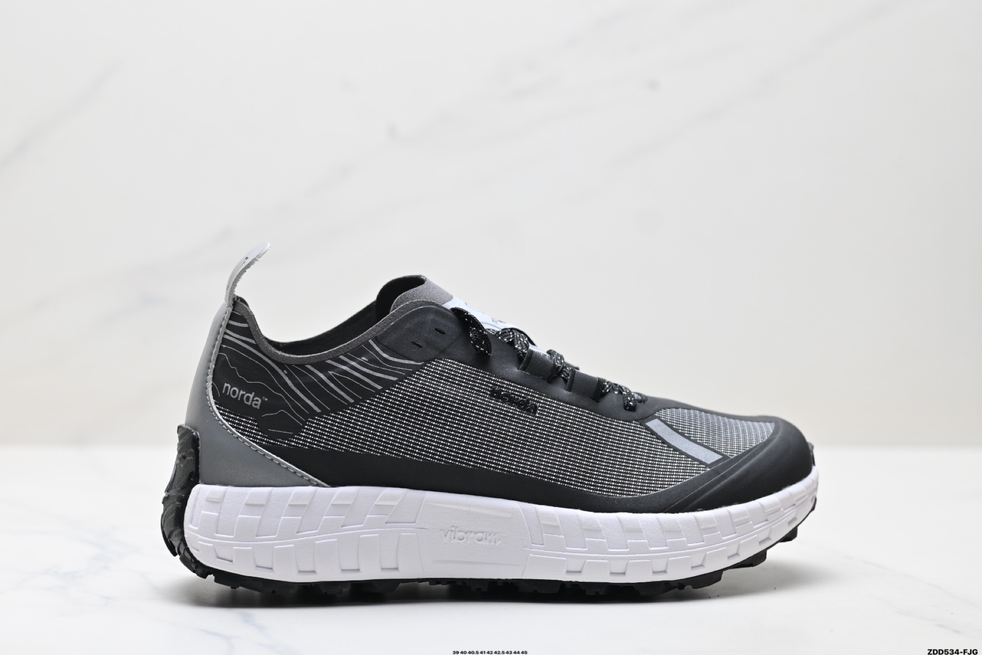240 NORDA 001 厚底系带耐磨 低帮 户外 越野登山功能鞋 NORDA001-M-STLTHBLK-8